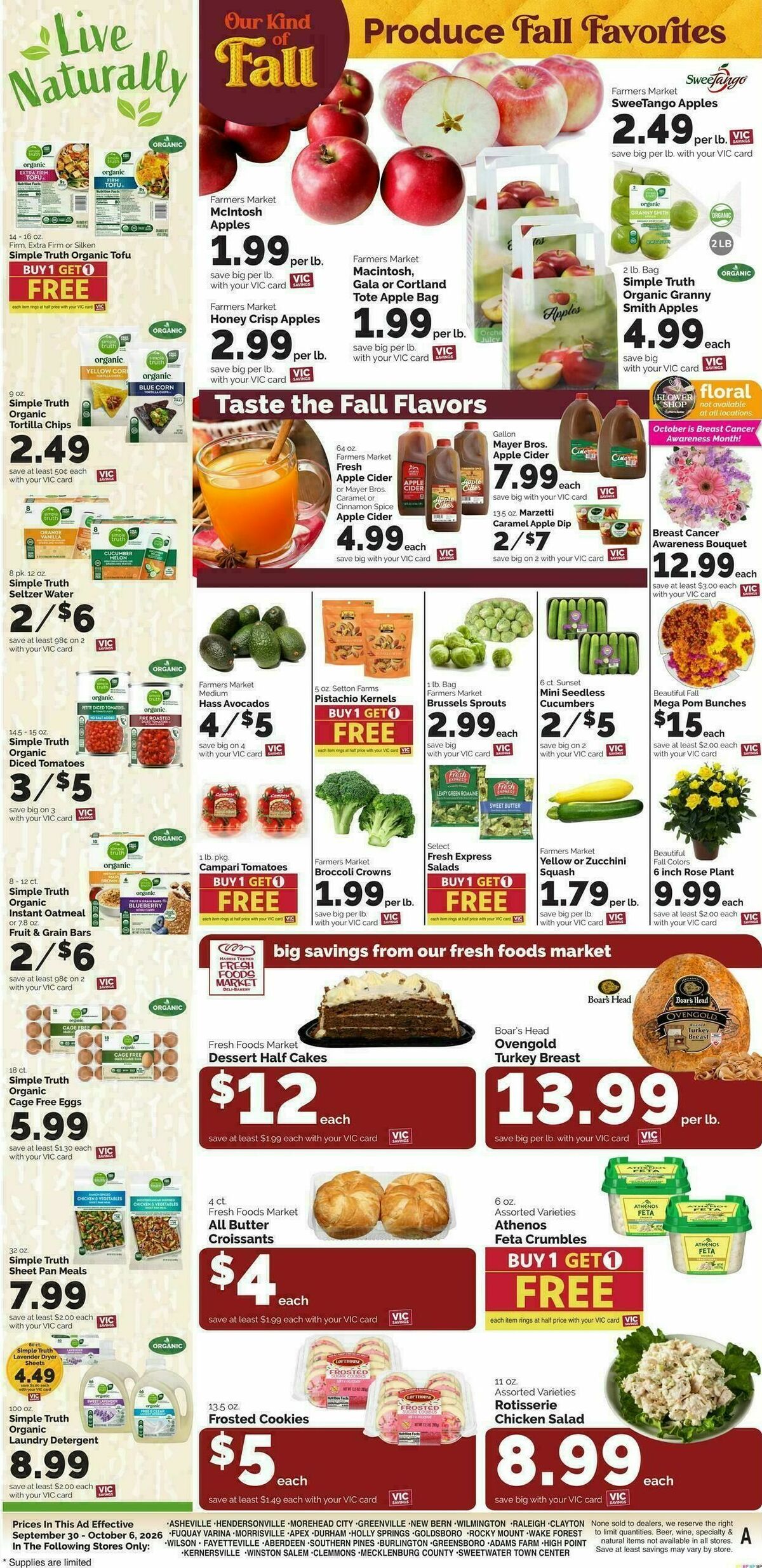 Harris Teeter Weekly Ad from September 30