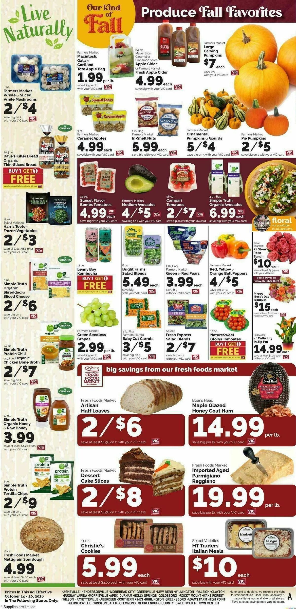 Harris Teeter Weekly Ad from October 14