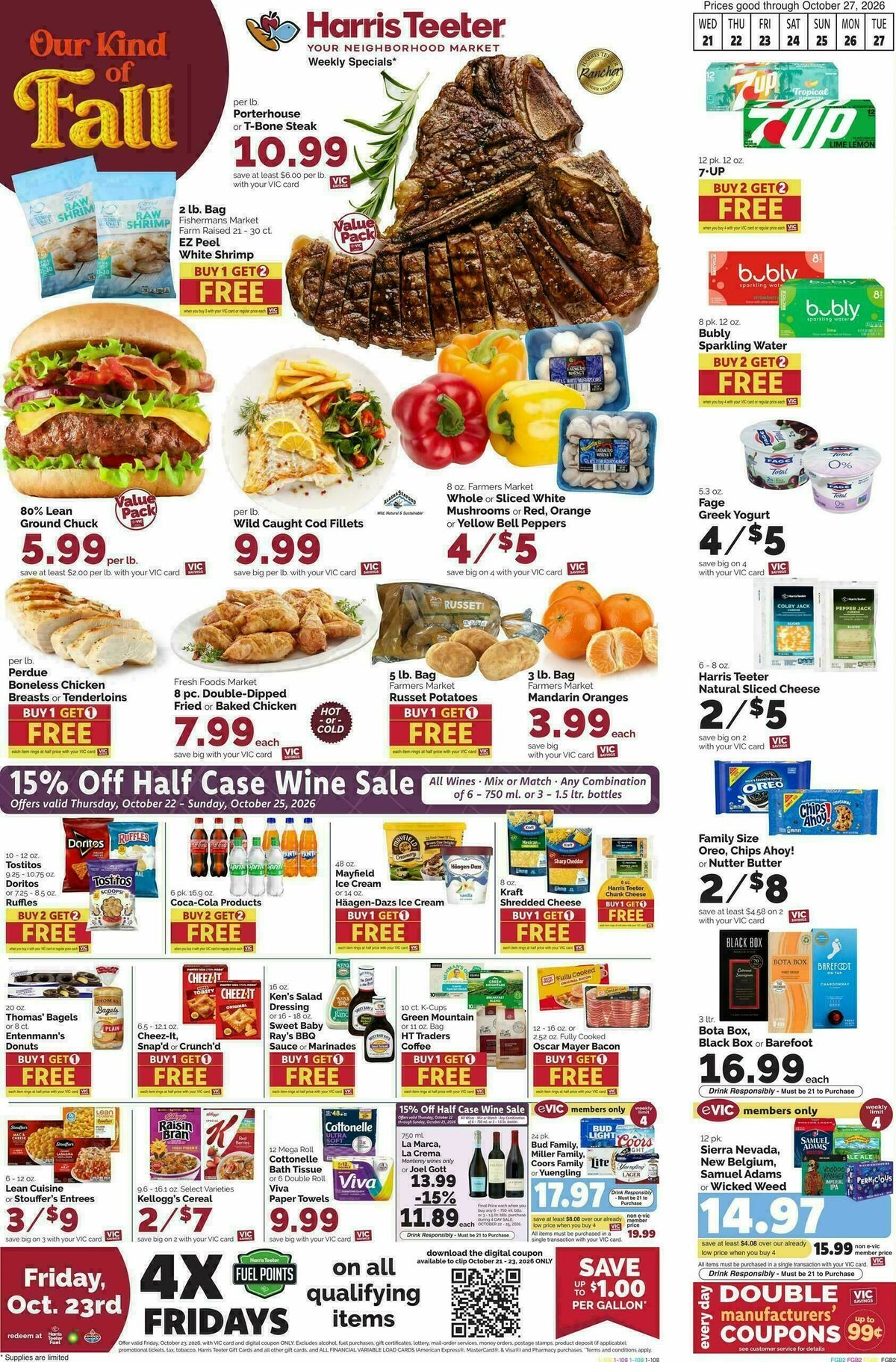 Harris Teeter Weekly Ad from October 21
