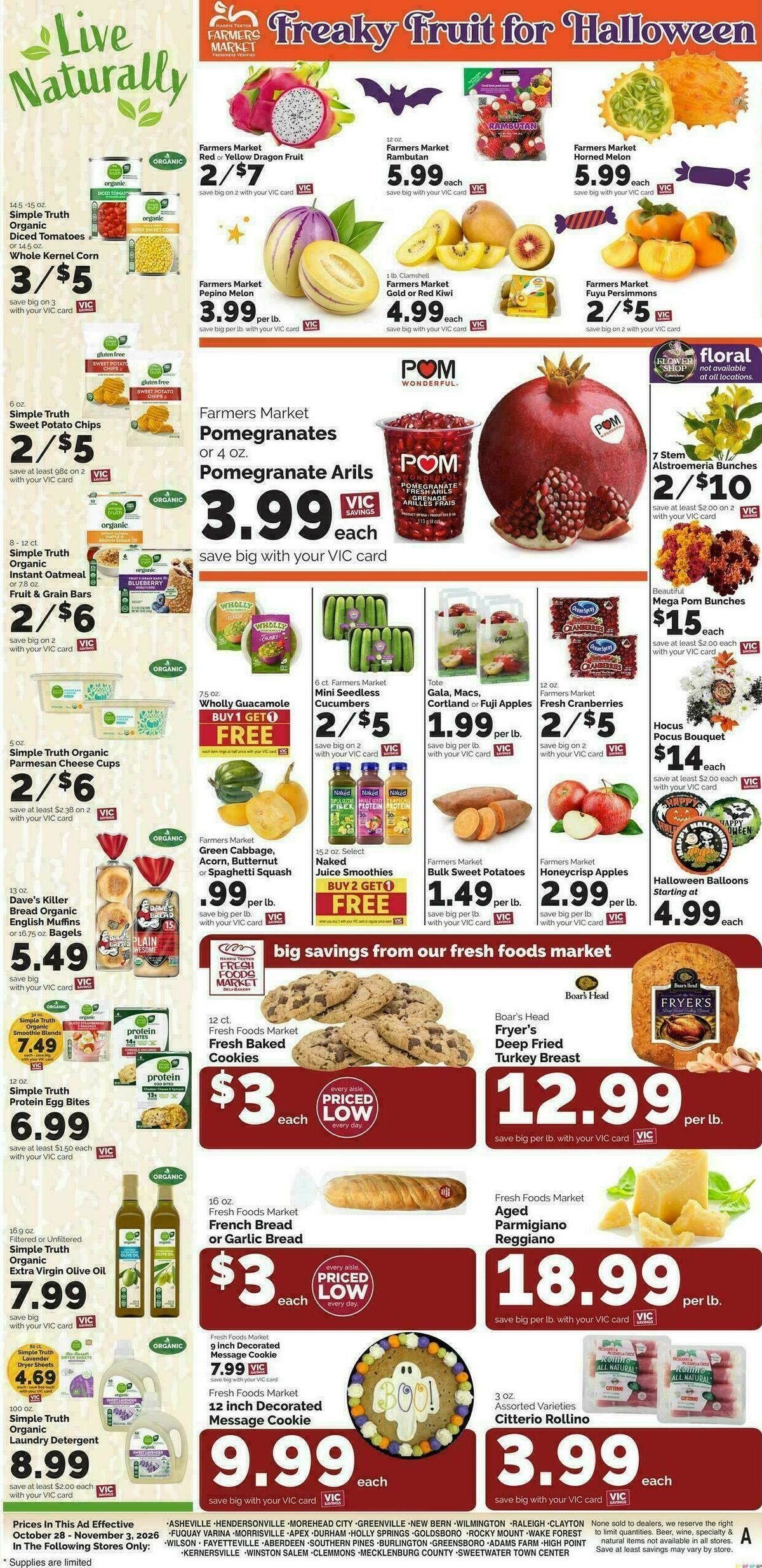 Harris Teeter Weekly Ad from October 28