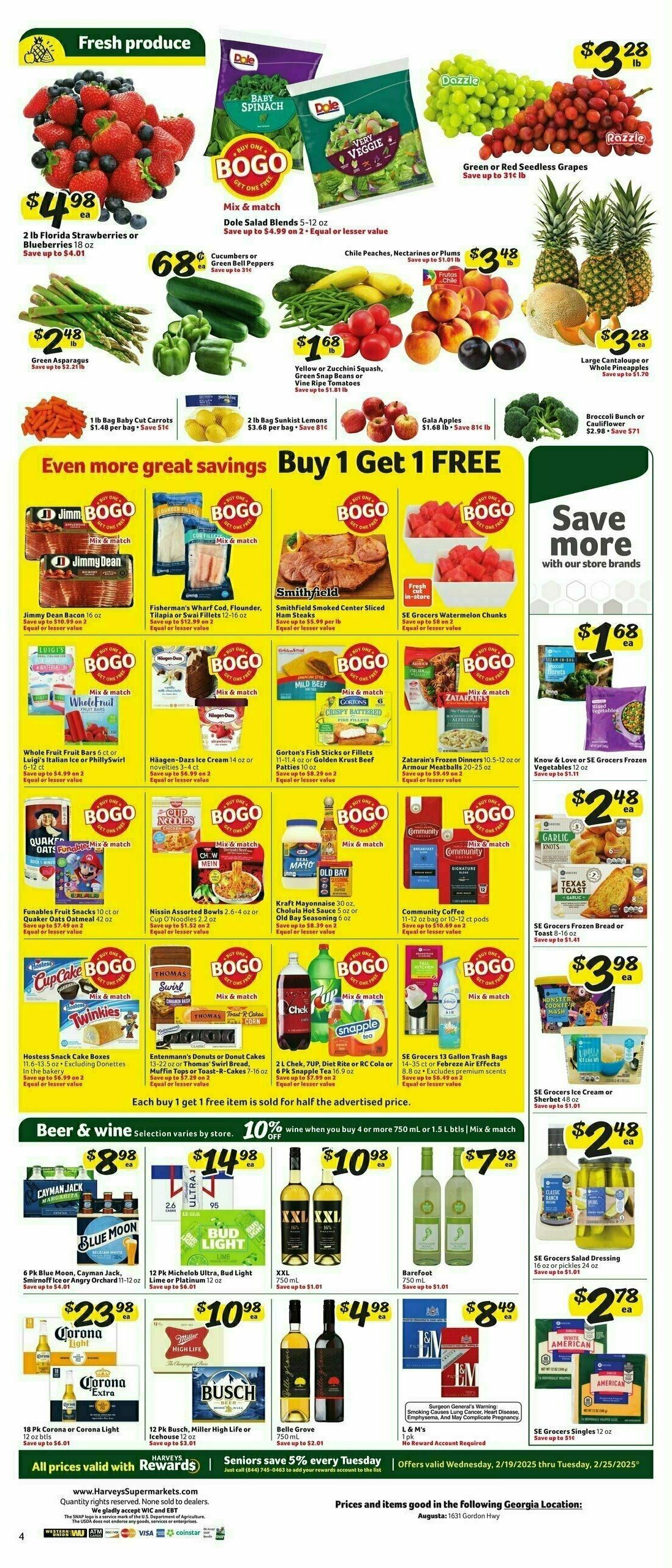 Harveys Supermarkets Weekly Ad from February 19
