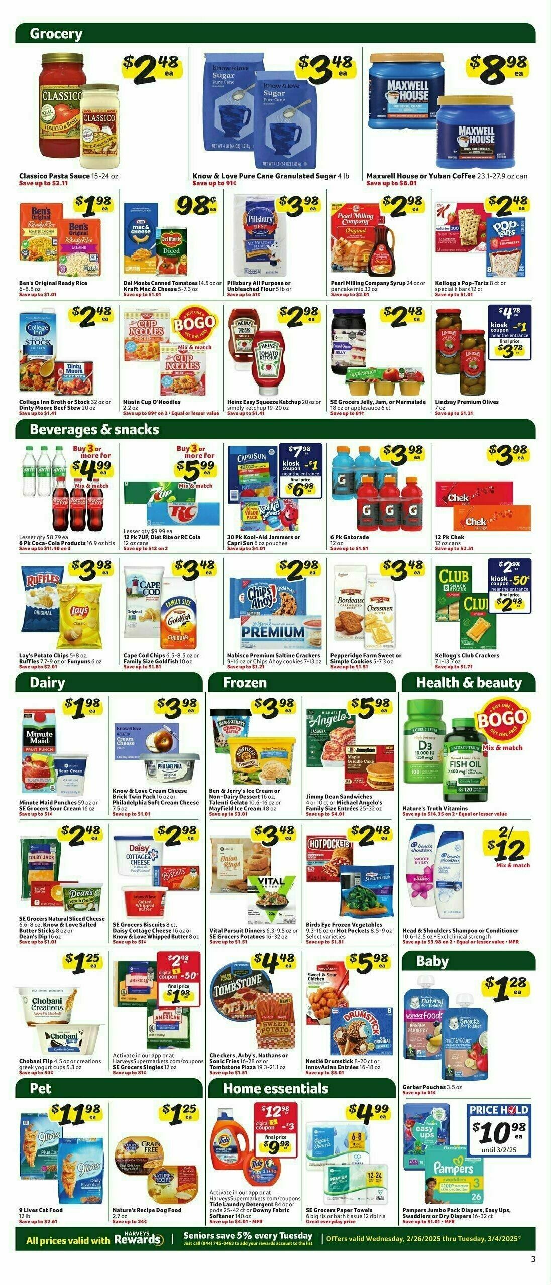 Harveys Supermarkets Weekly Ad from February 26