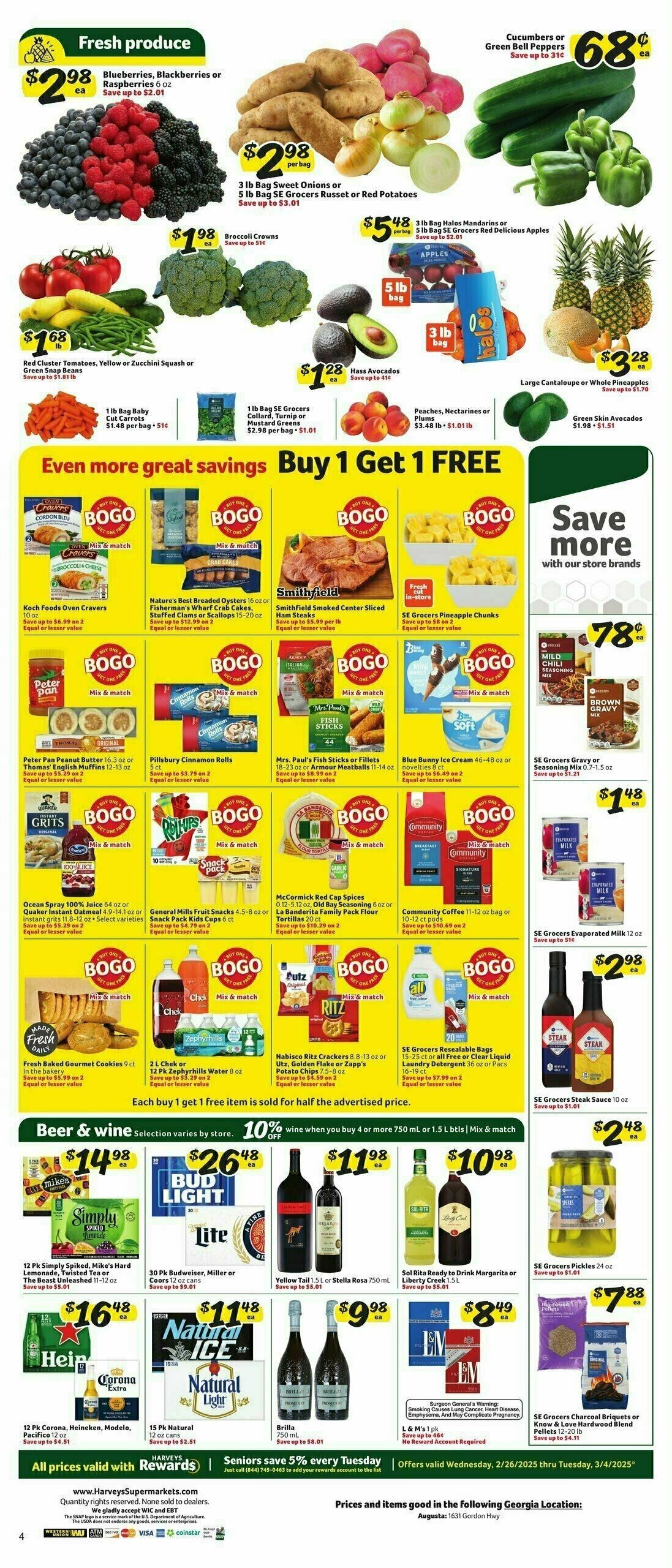 Harveys Supermarkets Weekly Ad from February 26