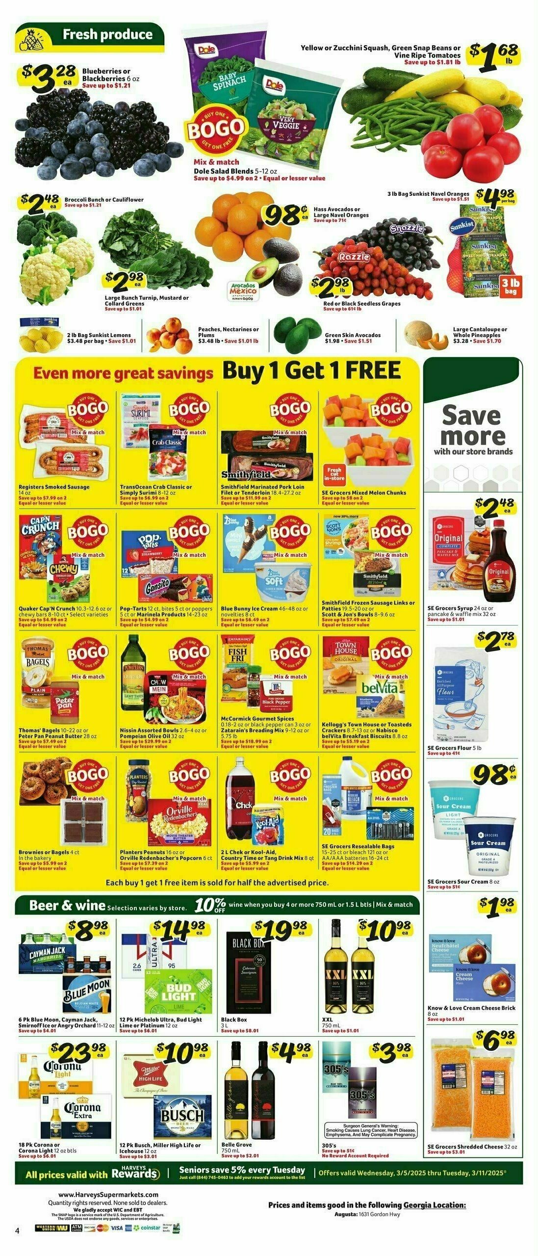 Harveys Supermarkets Weekly Ad from March 5