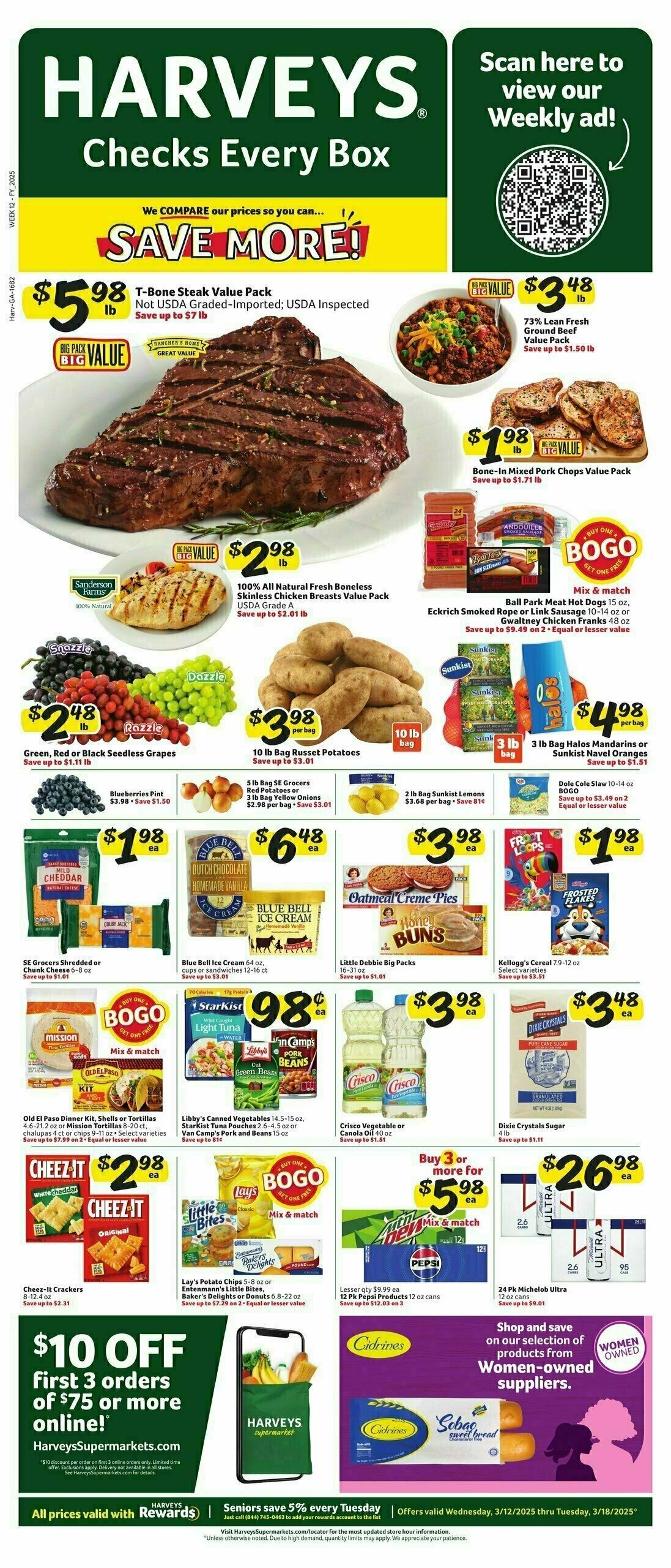 Harveys Supermarkets Weekly Ad from March 12