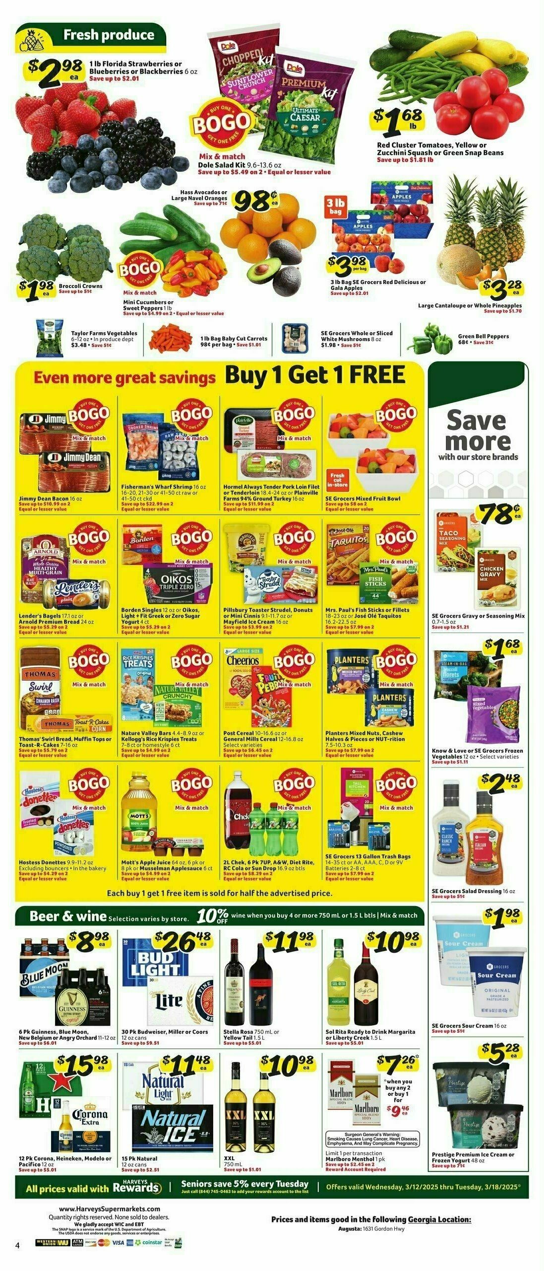 Harveys Supermarkets Weekly Ad from March 12