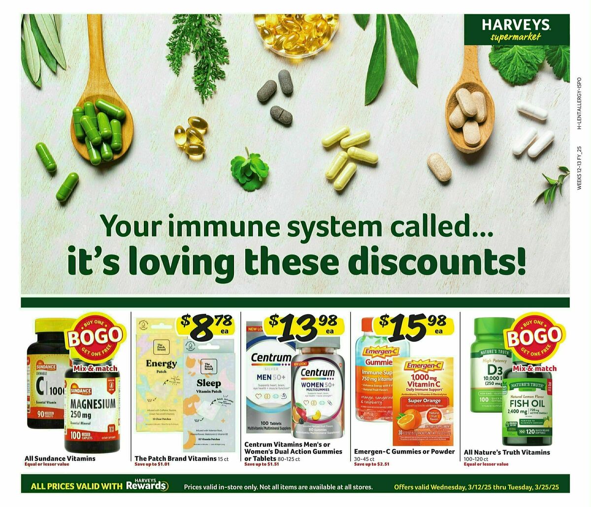 Harveys Supermarkets Weekly Ad from March 12