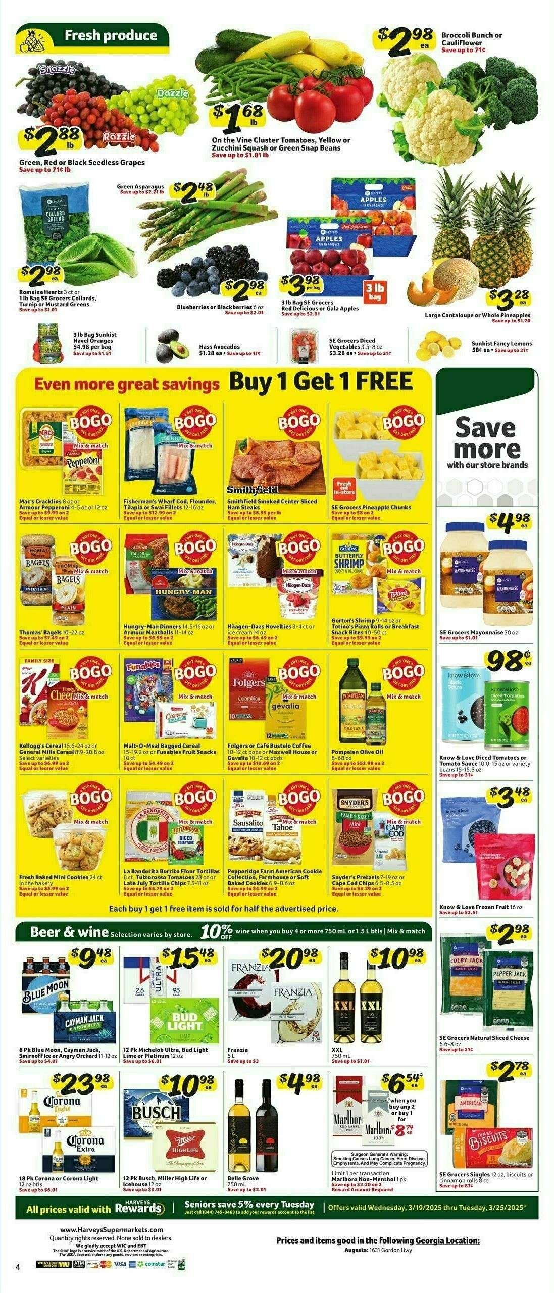 Harveys Supermarkets Weekly Ad from March 19