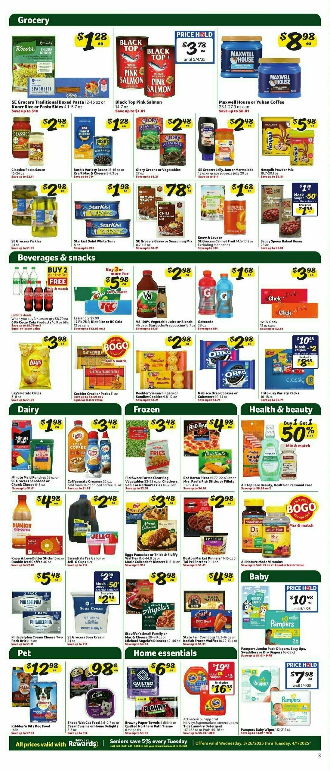 Harveys Supermarkets Weekly Ad from March 26