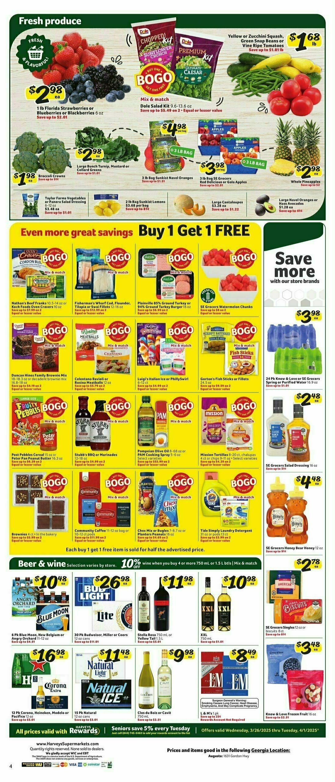 Harveys Supermarkets Weekly Ad from March 26