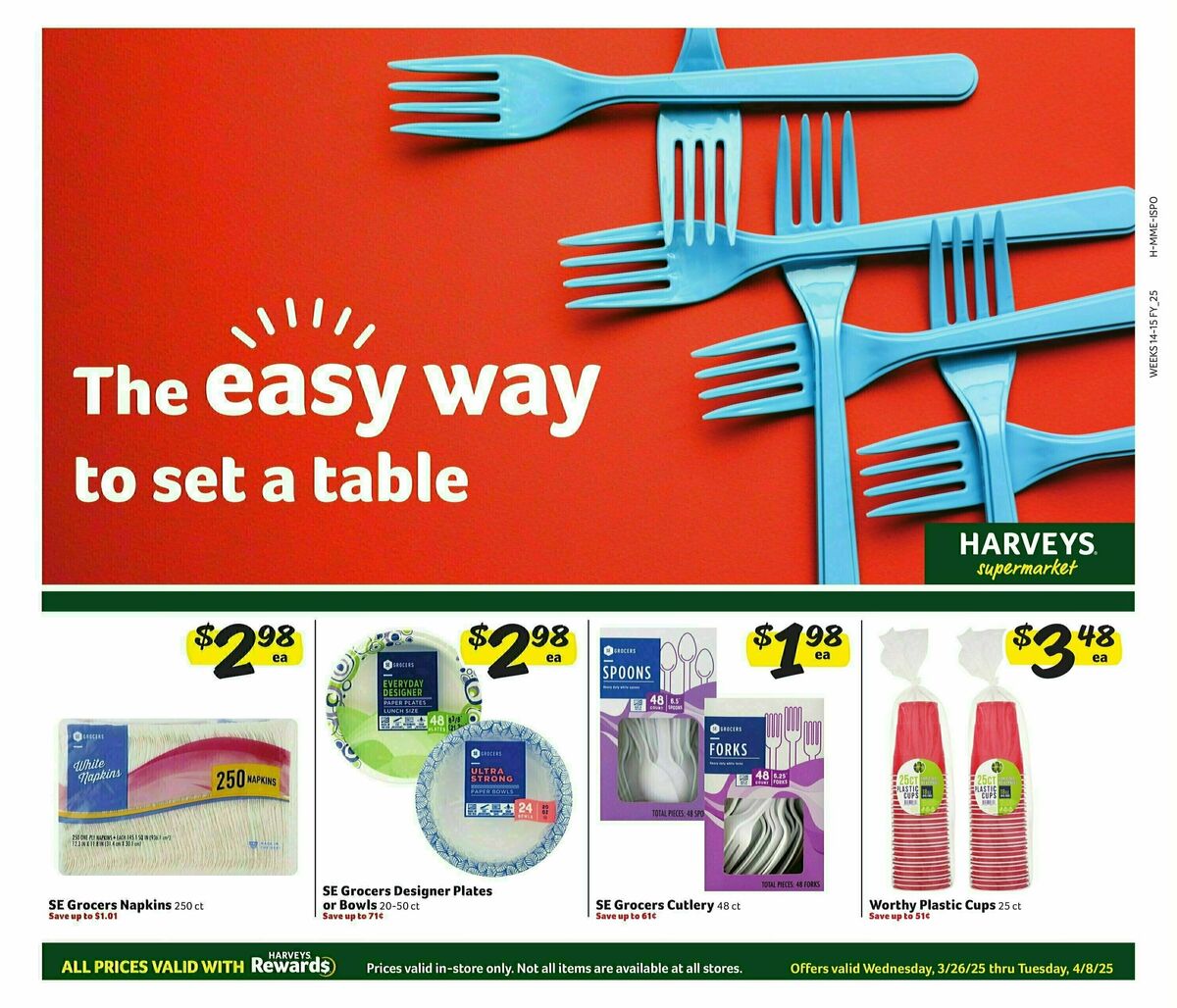 Harveys Supermarkets Weekly Ad from March 26