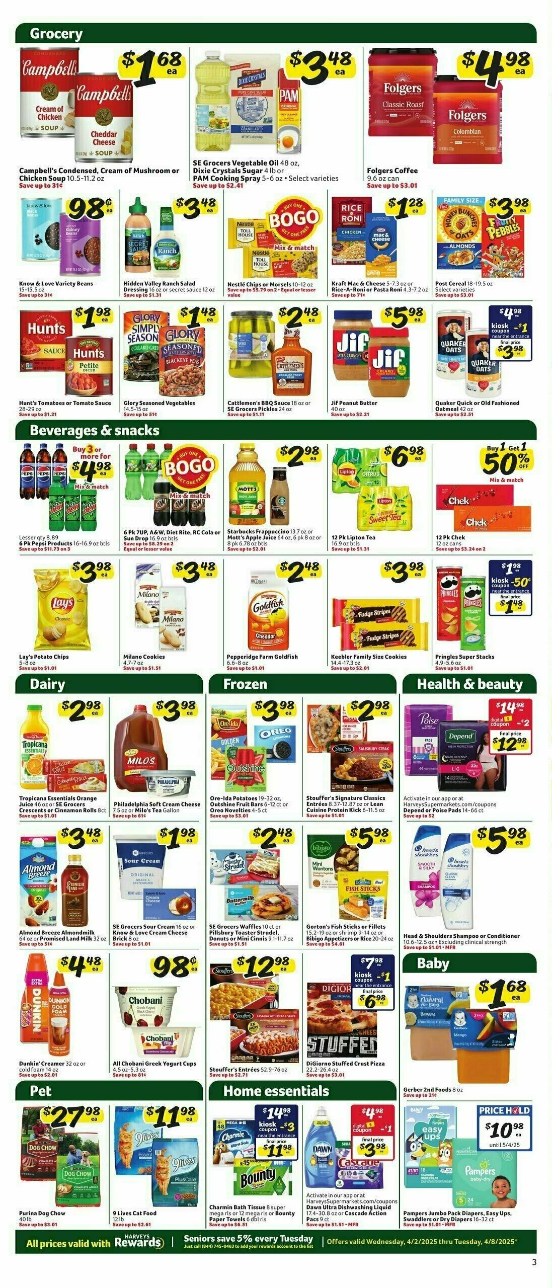 Harveys Supermarkets Weekly Ad from April 2