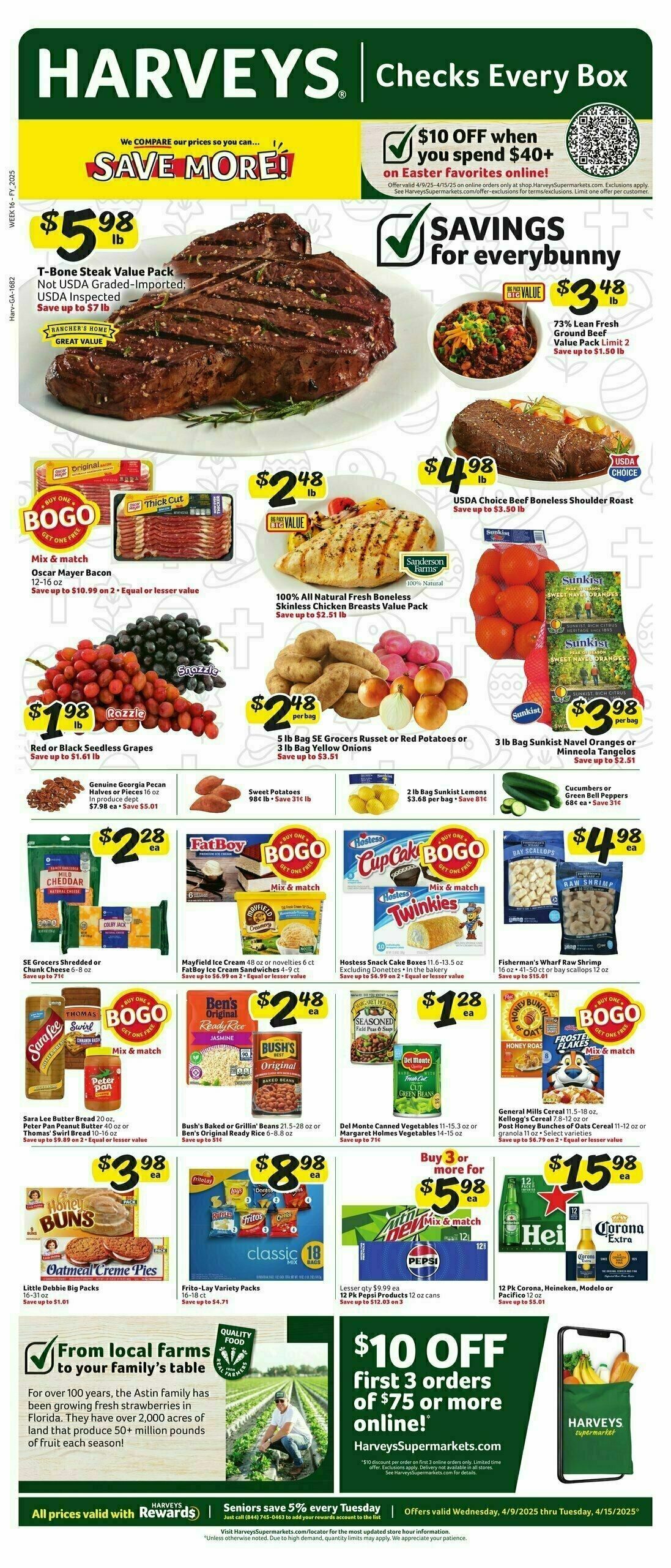 Harveys Supermarkets Weekly Ad from April 9
