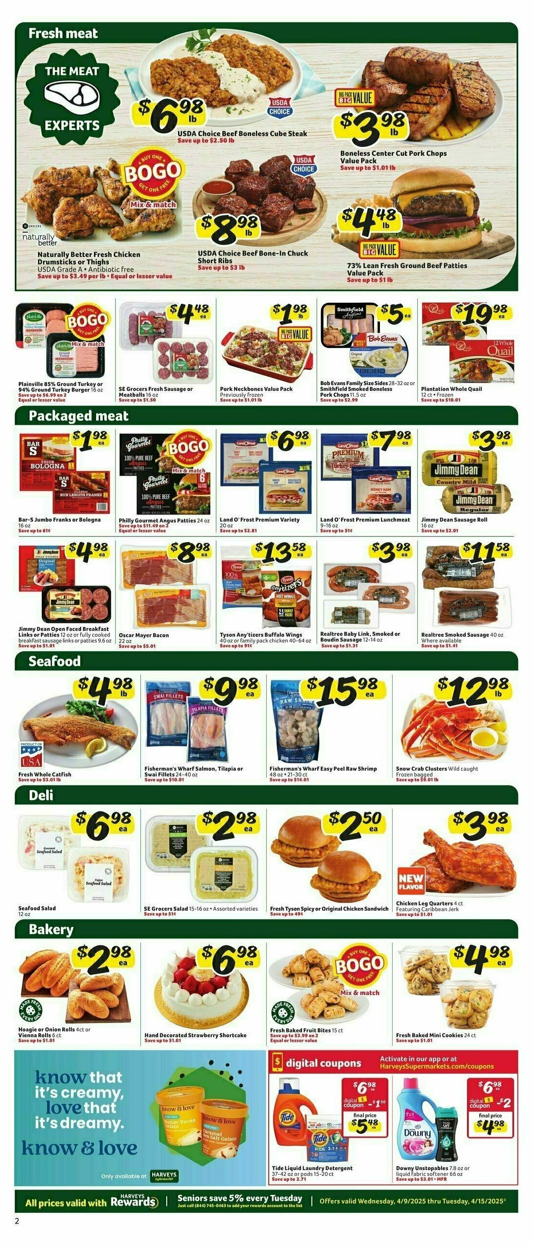 Harveys Supermarkets Weekly Ad from April 9