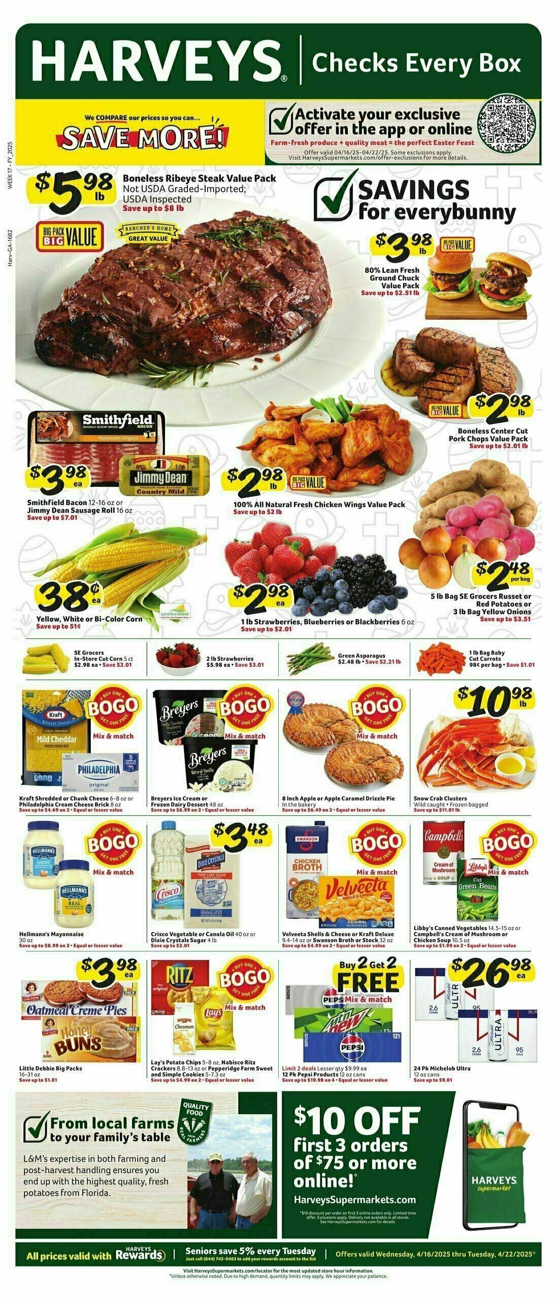 Harveys Supermarkets Weekly Ad from April 16