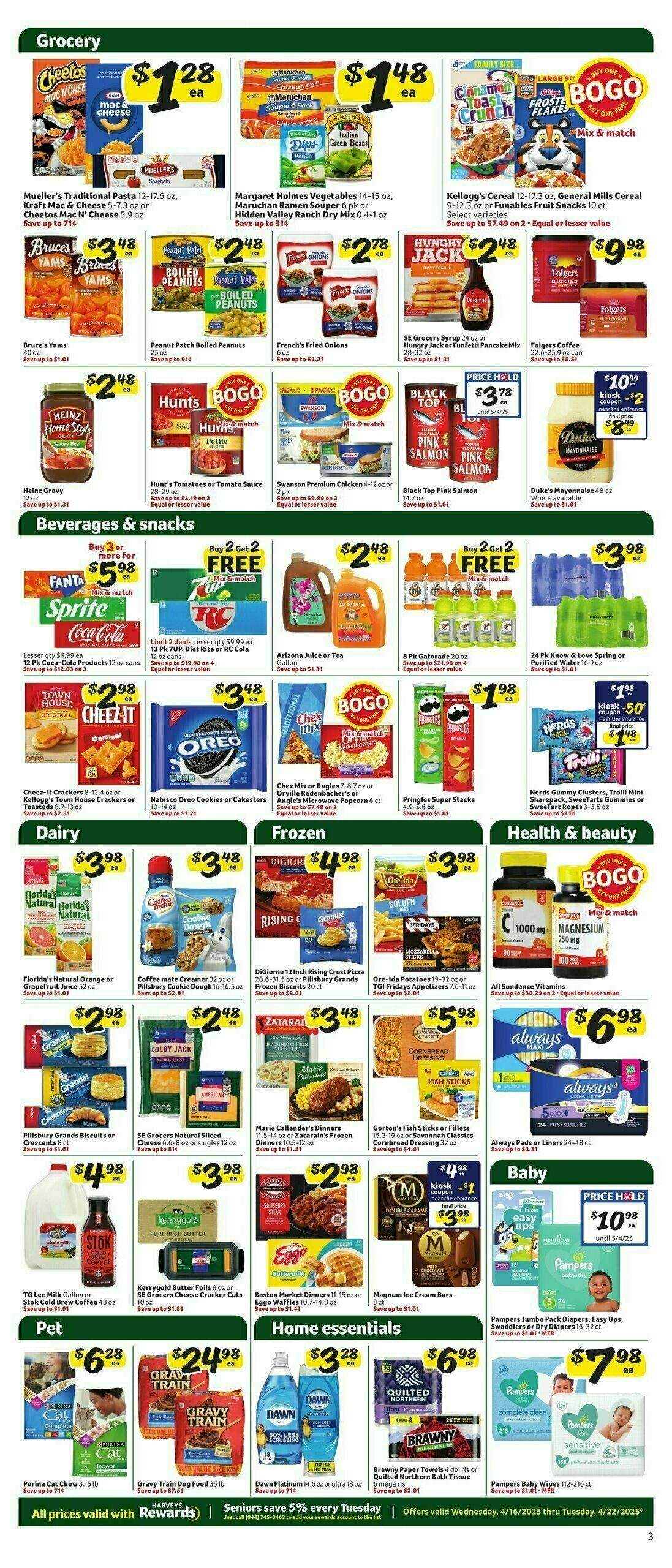 Harveys Supermarkets Weekly Ad from April 16