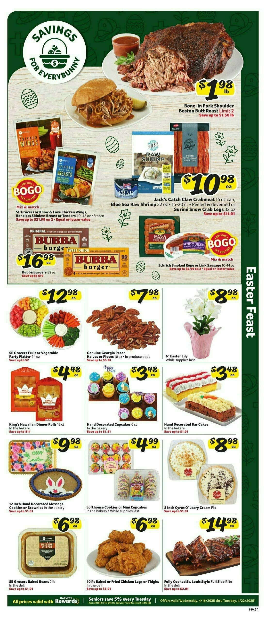 Harveys Supermarkets Weekly Ad from April 16