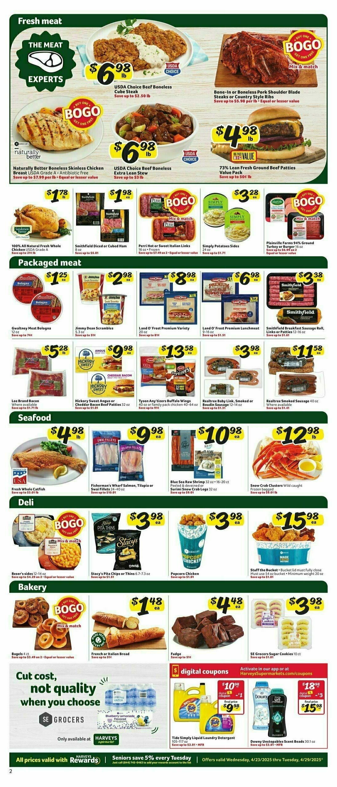 Harveys Supermarkets Weekly Ad from April 23