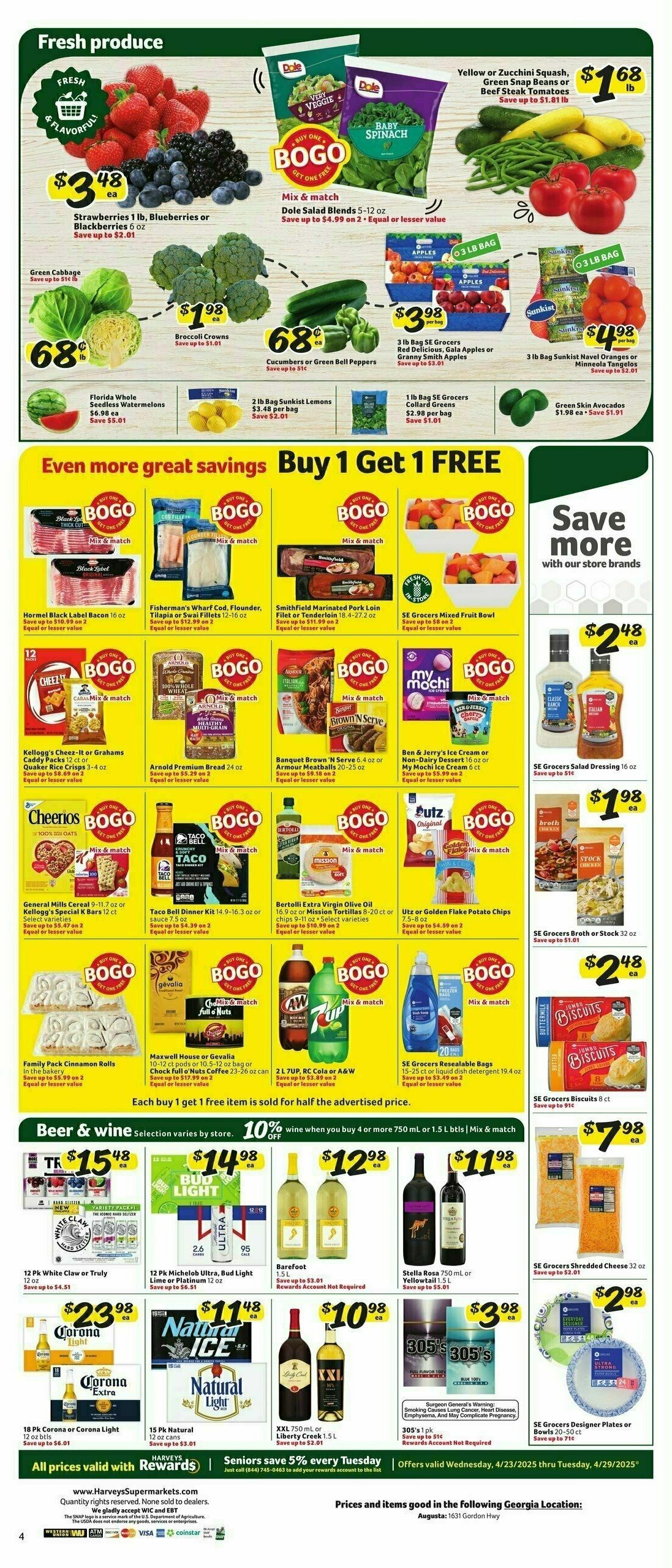 Harveys Supermarkets Weekly Ad from April 23