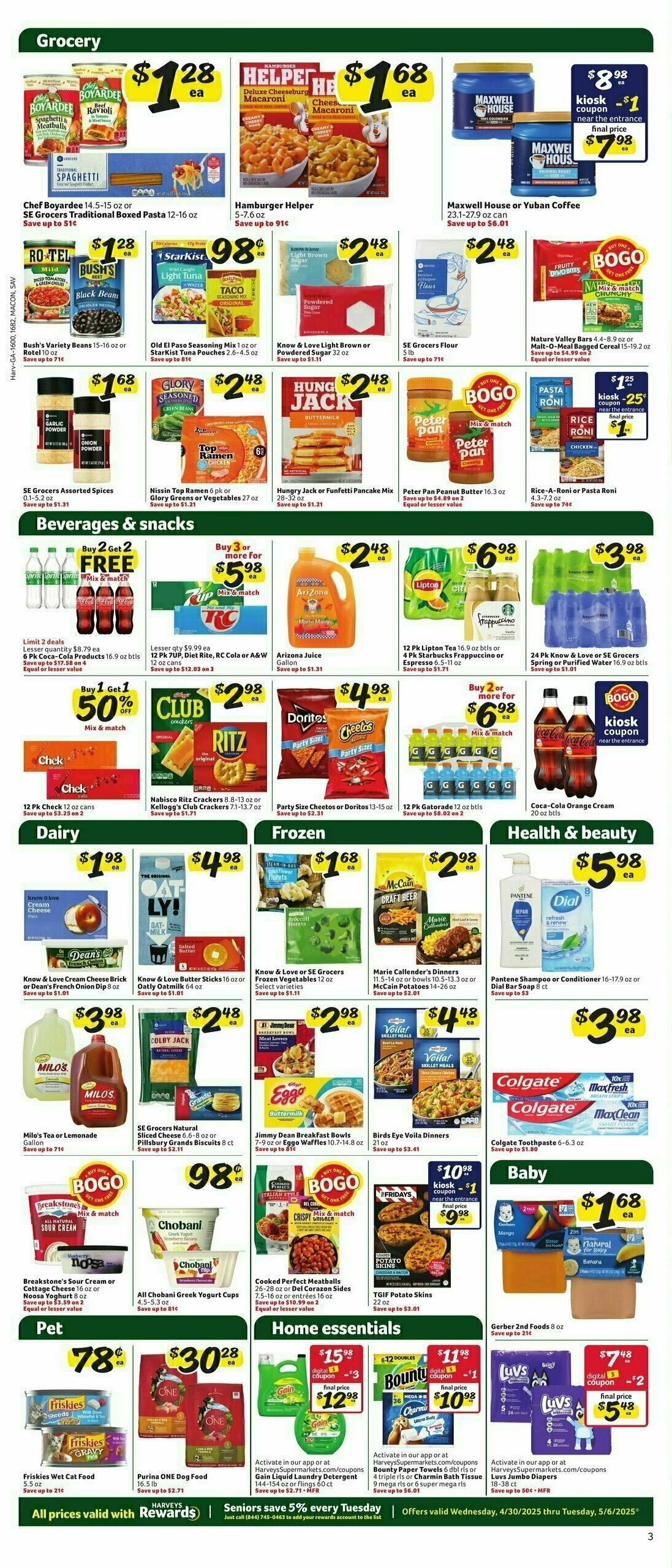 Harveys Supermarkets Weekly Ad from April 30