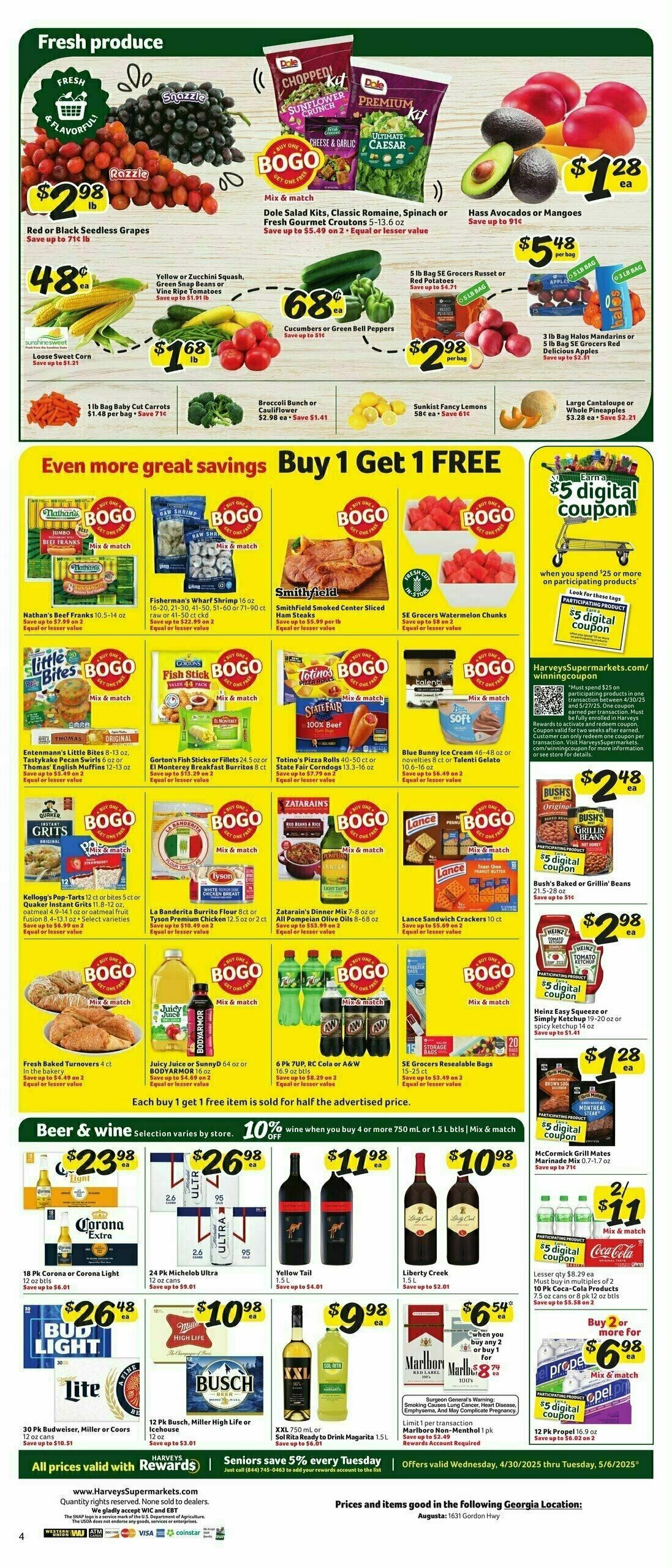 Harveys Supermarkets Weekly Ad from April 30