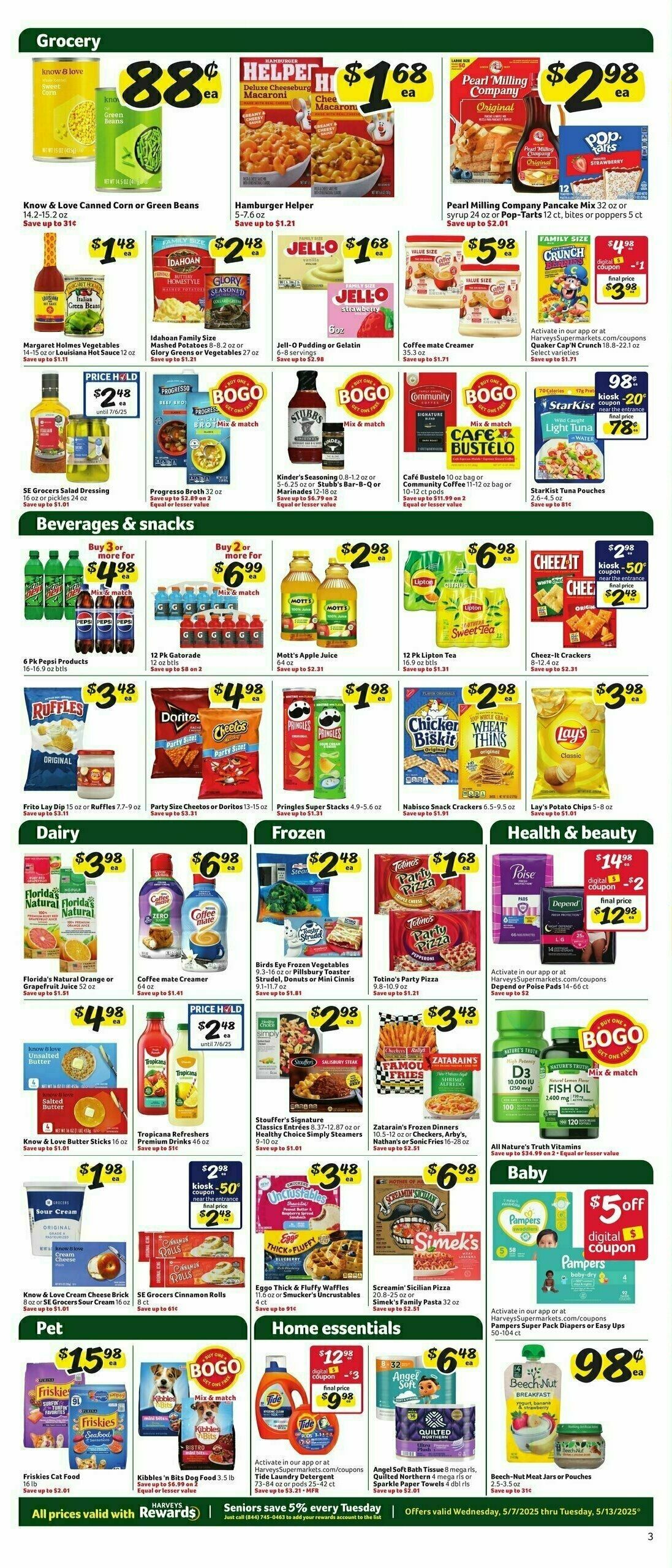 Harveys Supermarkets Weekly Ad from May 7