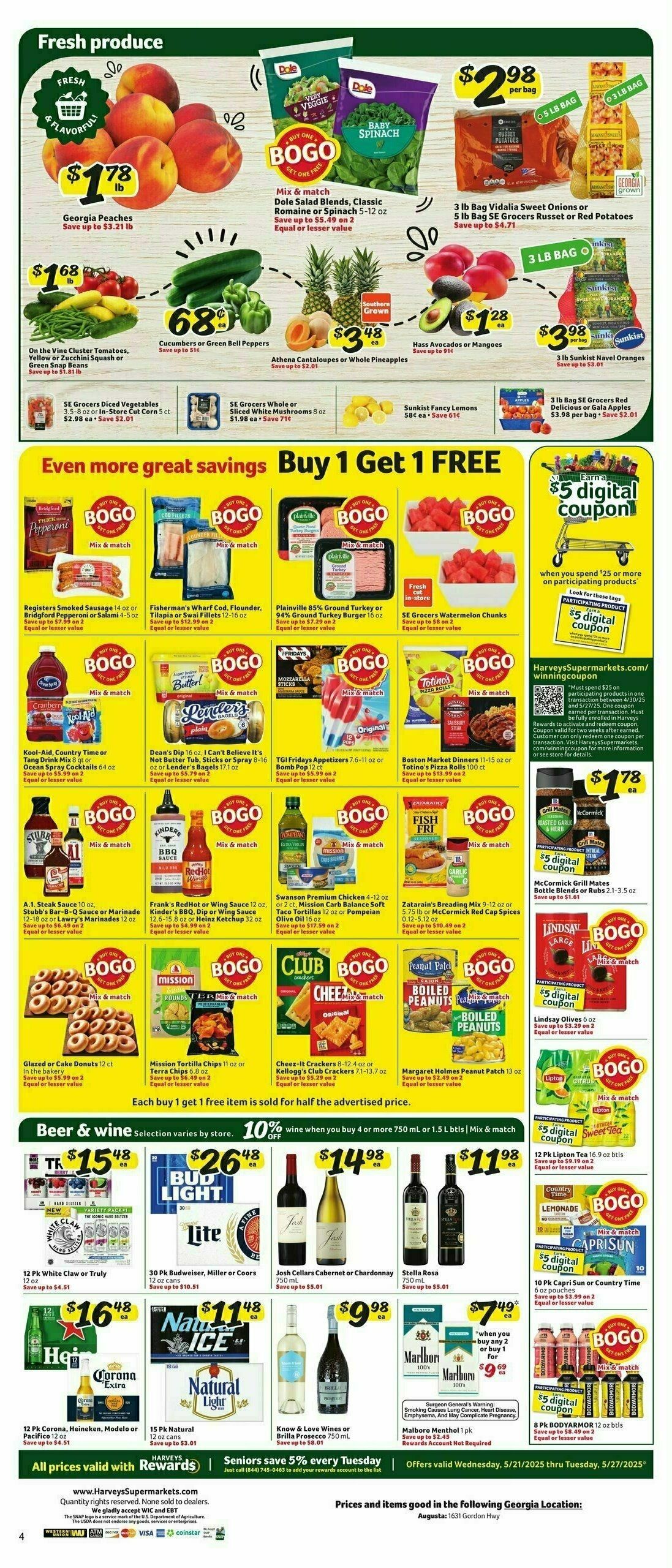 Harveys Supermarkets Weekly Ad from May 21