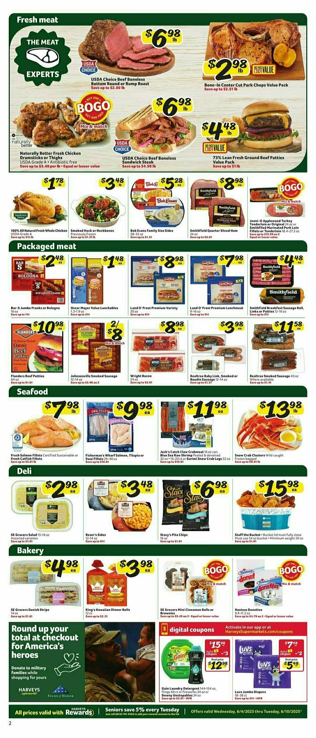 Harveys Supermarkets Weekly Ad from June 4