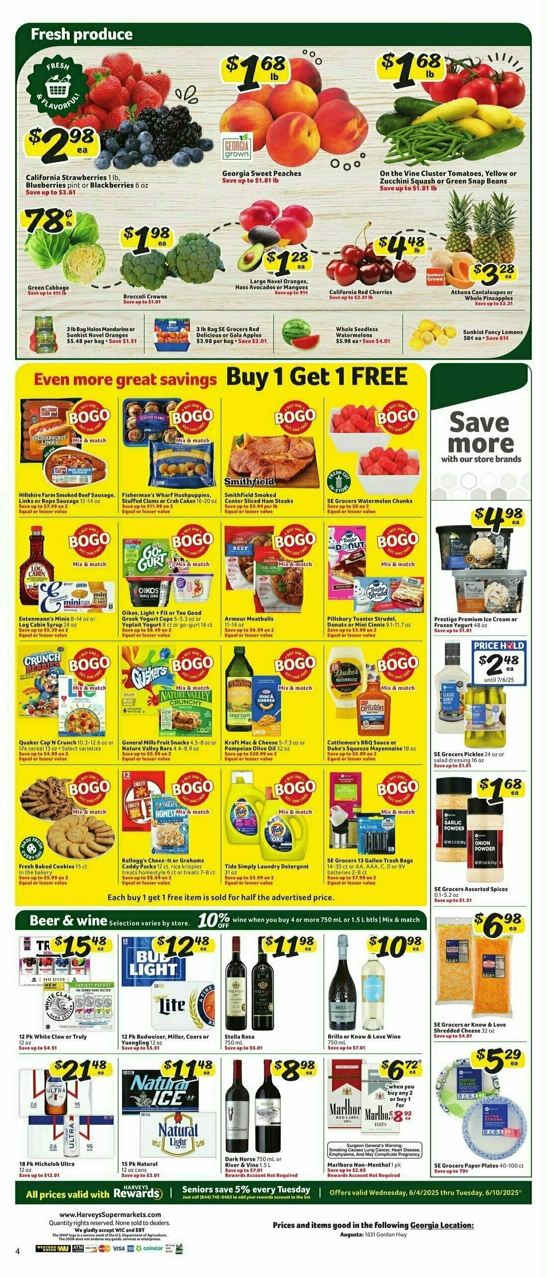 Harveys Supermarkets Weekly Ad from June 4