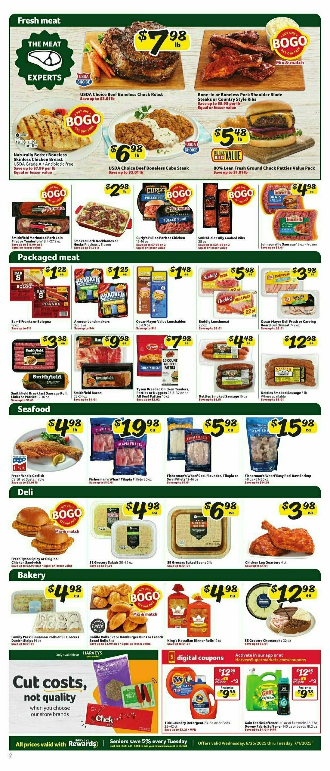 Harveys Supermarkets Weekly Ad from June 25