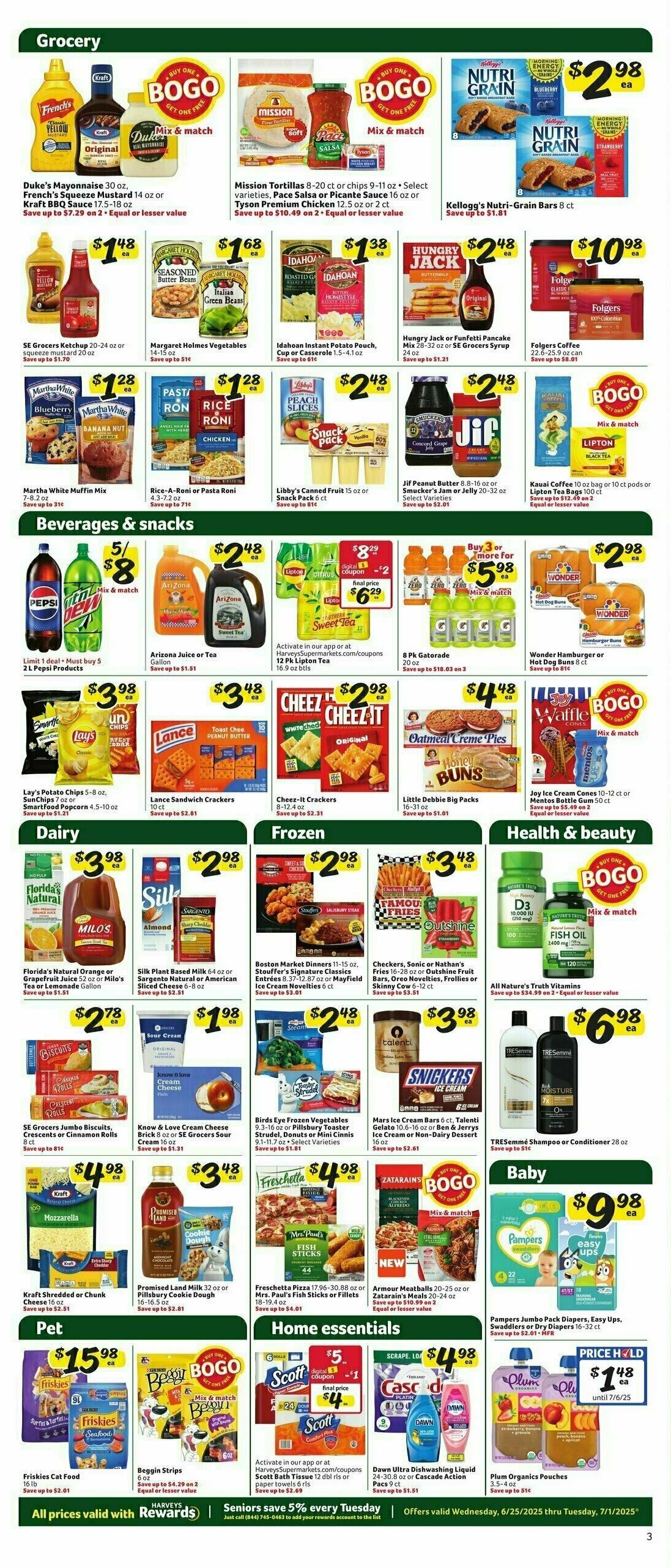 Harveys Supermarkets Weekly Ad from June 25
