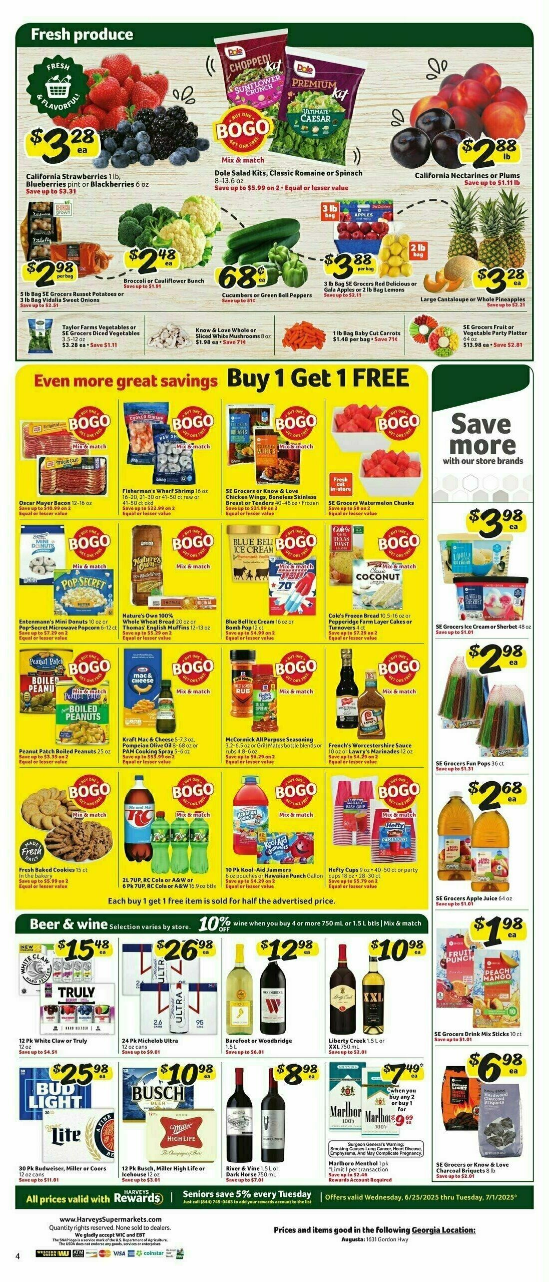 Harveys Supermarkets Weekly Ad from June 25