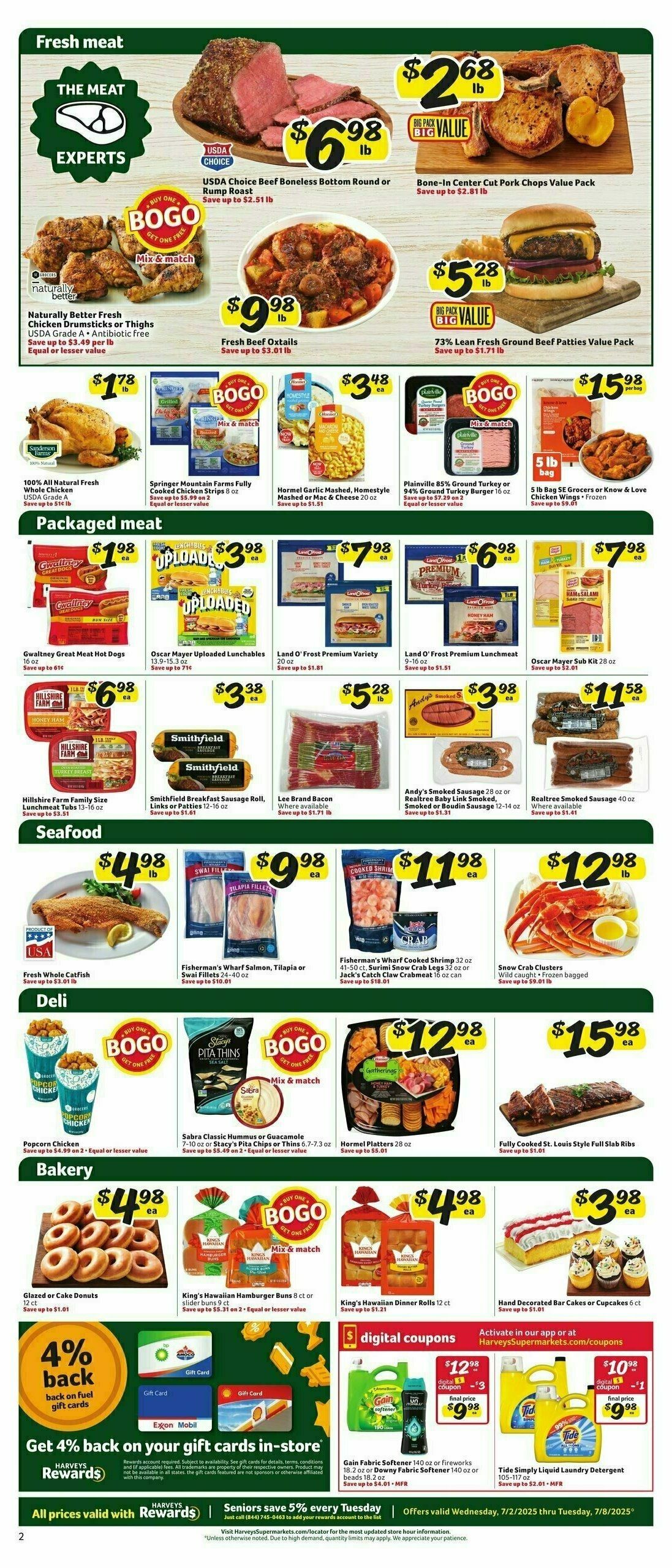 Harveys Supermarkets Weekly Ad from July 2