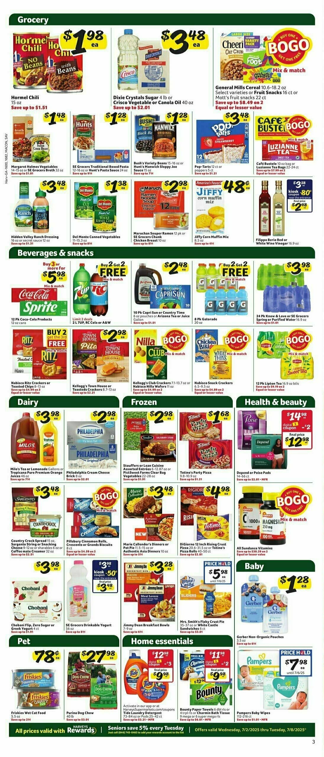 Harveys Supermarkets Weekly Ad from July 2