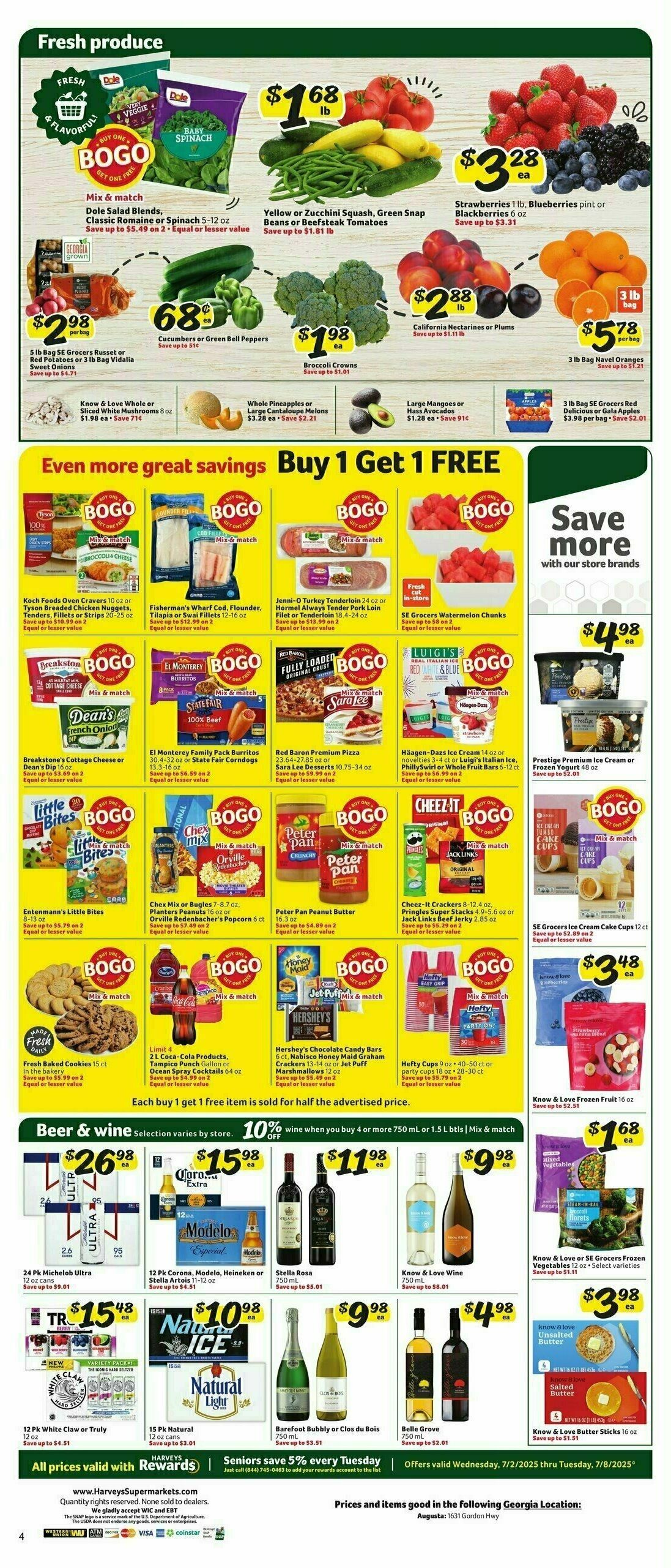 Harveys Supermarkets Weekly Ad from July 2