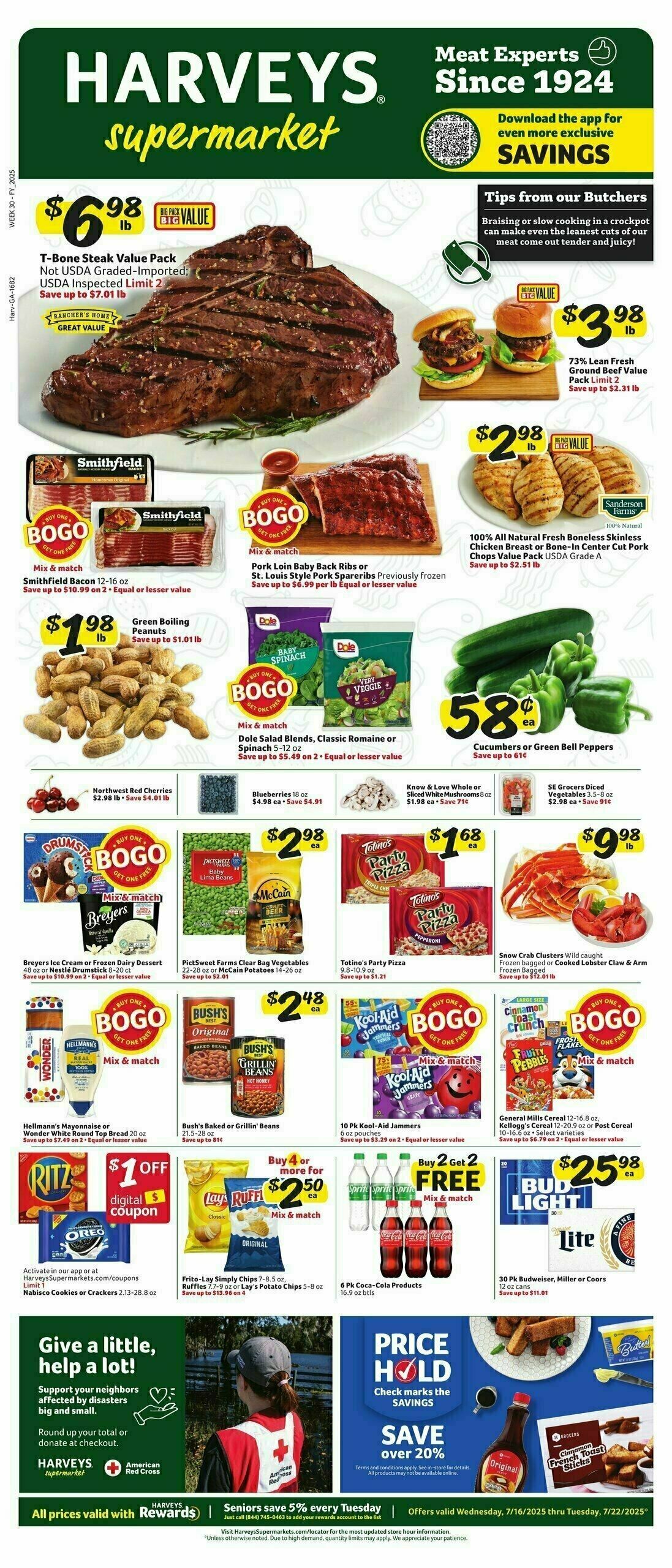 Harveys Supermarkets Weekly Ad from July 16