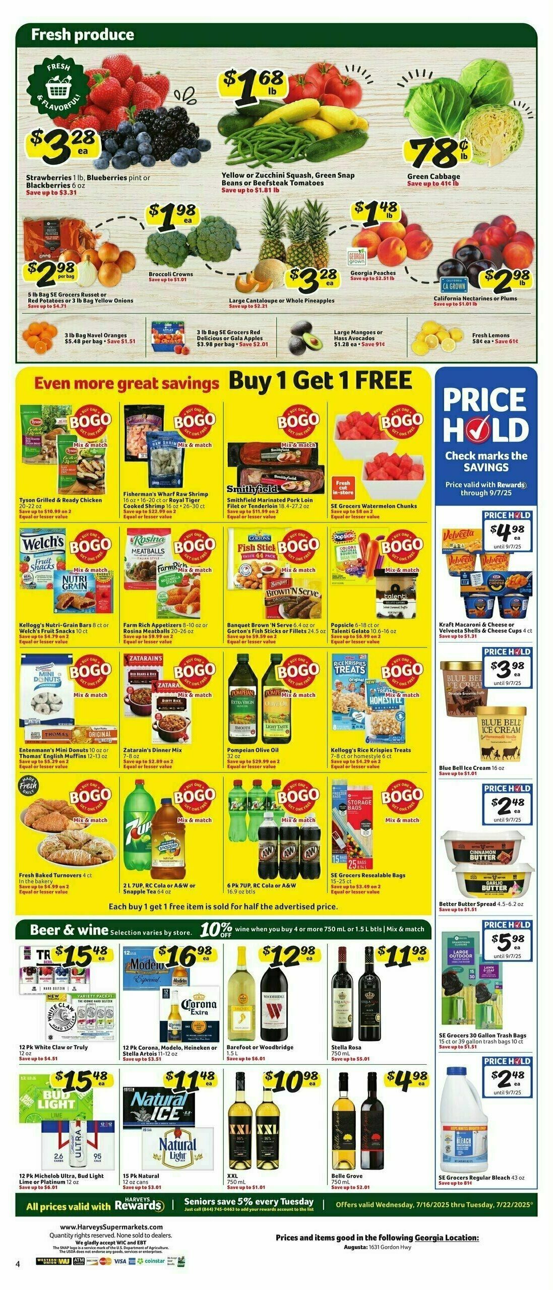 Harveys Supermarkets Weekly Ad from July 16