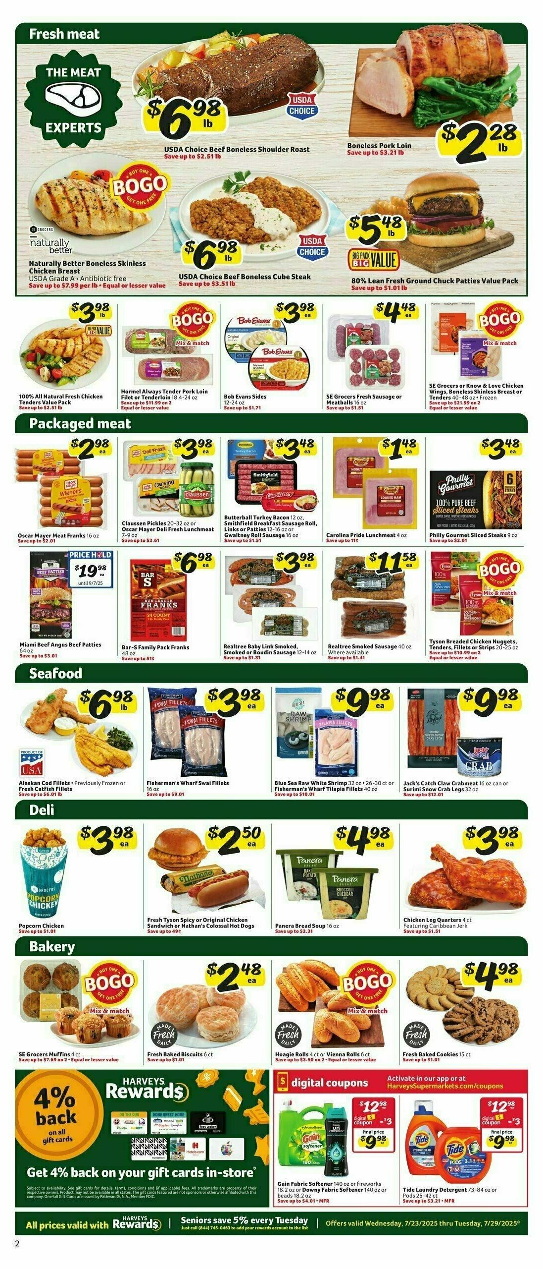 Harveys Supermarkets Weekly Ad from July 23