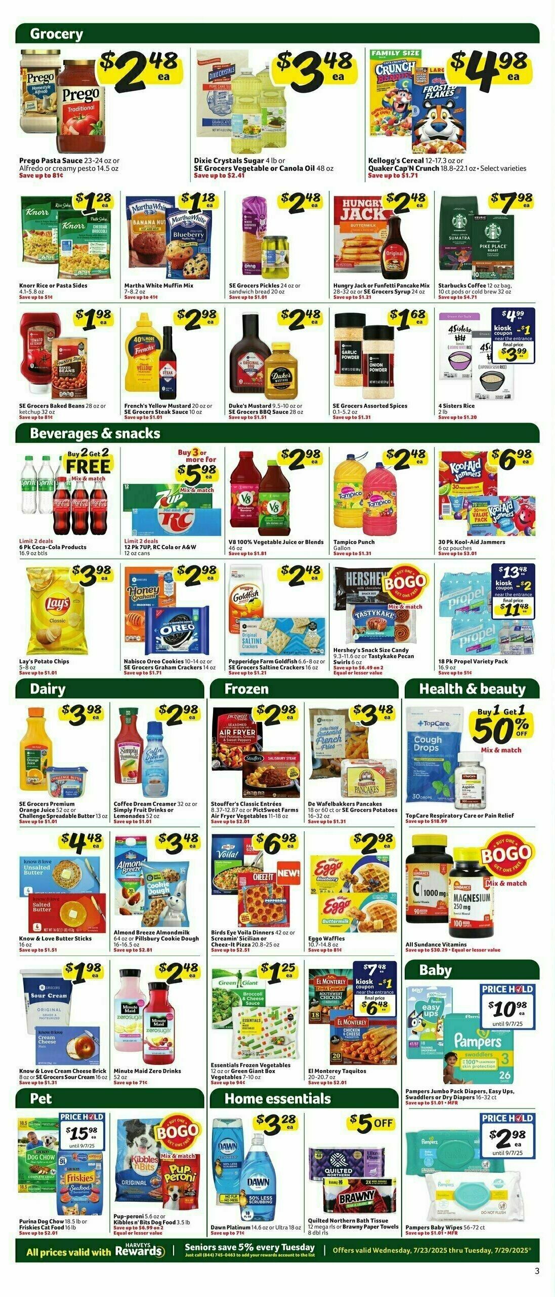 Harveys Supermarkets Weekly Ad from July 23