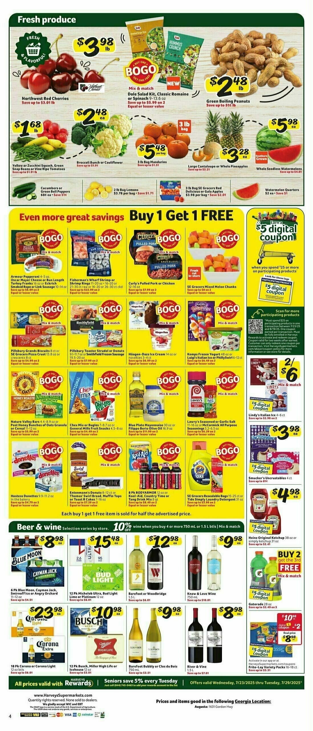 Harveys Supermarkets Weekly Ad from July 23