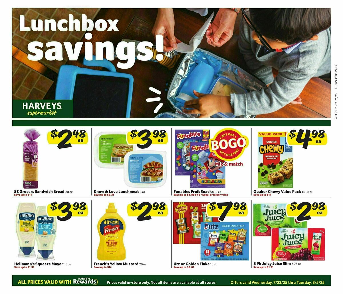 Harveys Supermarkets Weekly Ad from July 23