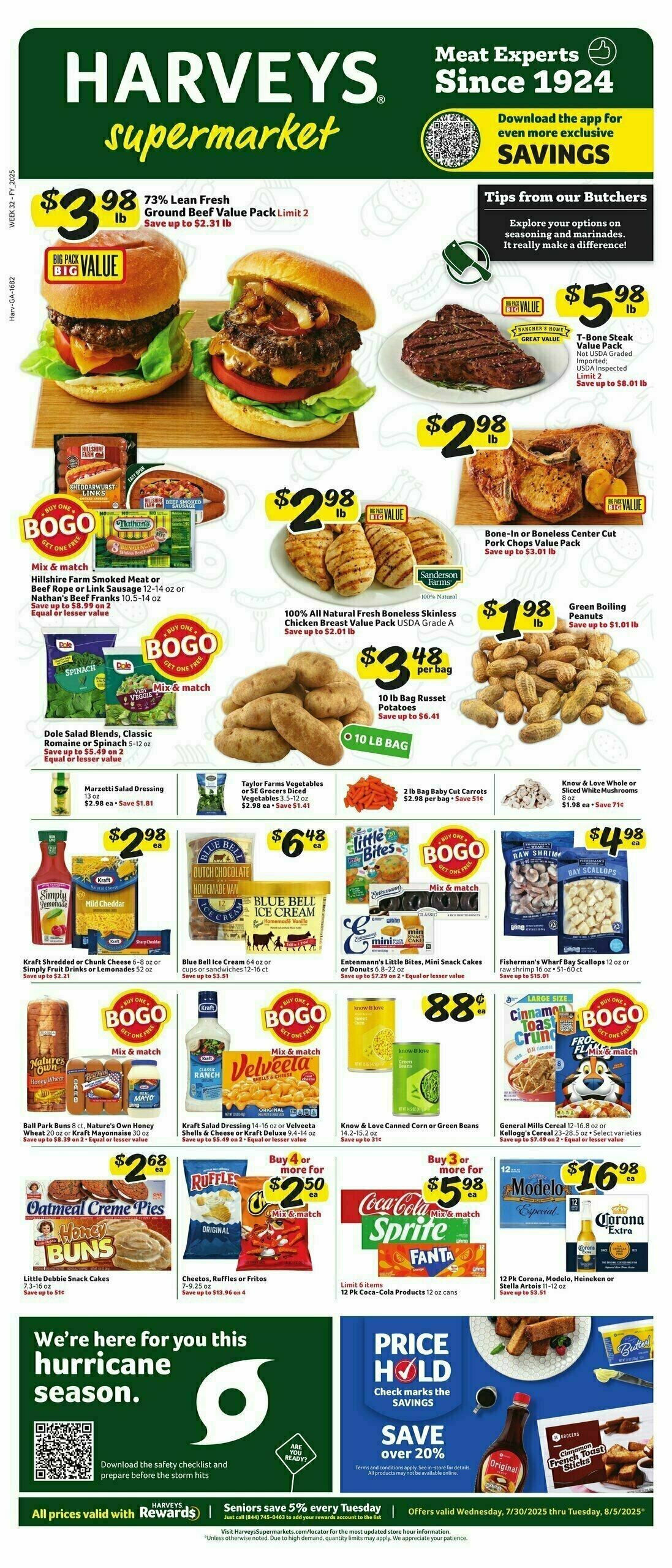 Harveys Supermarkets Weekly Ad from July 30