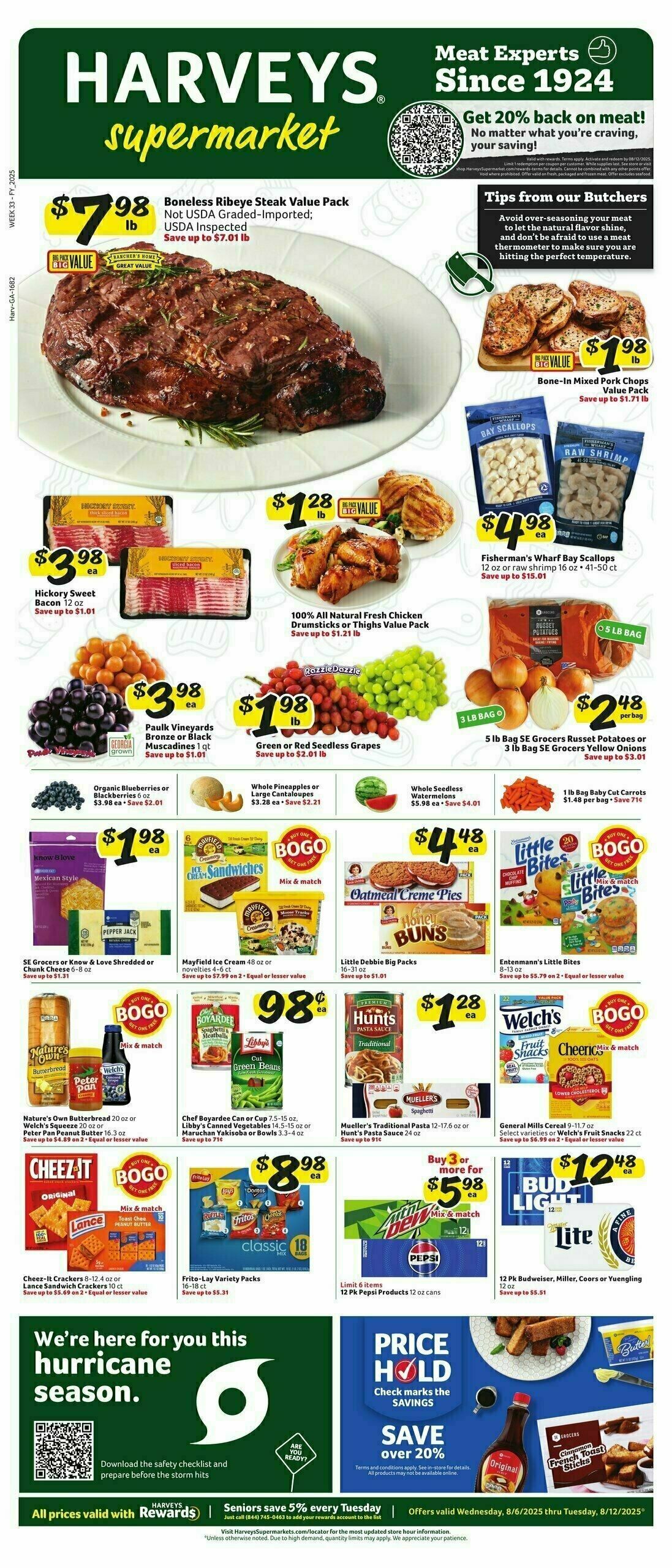 Harveys Supermarkets Weekly Ad from August 6