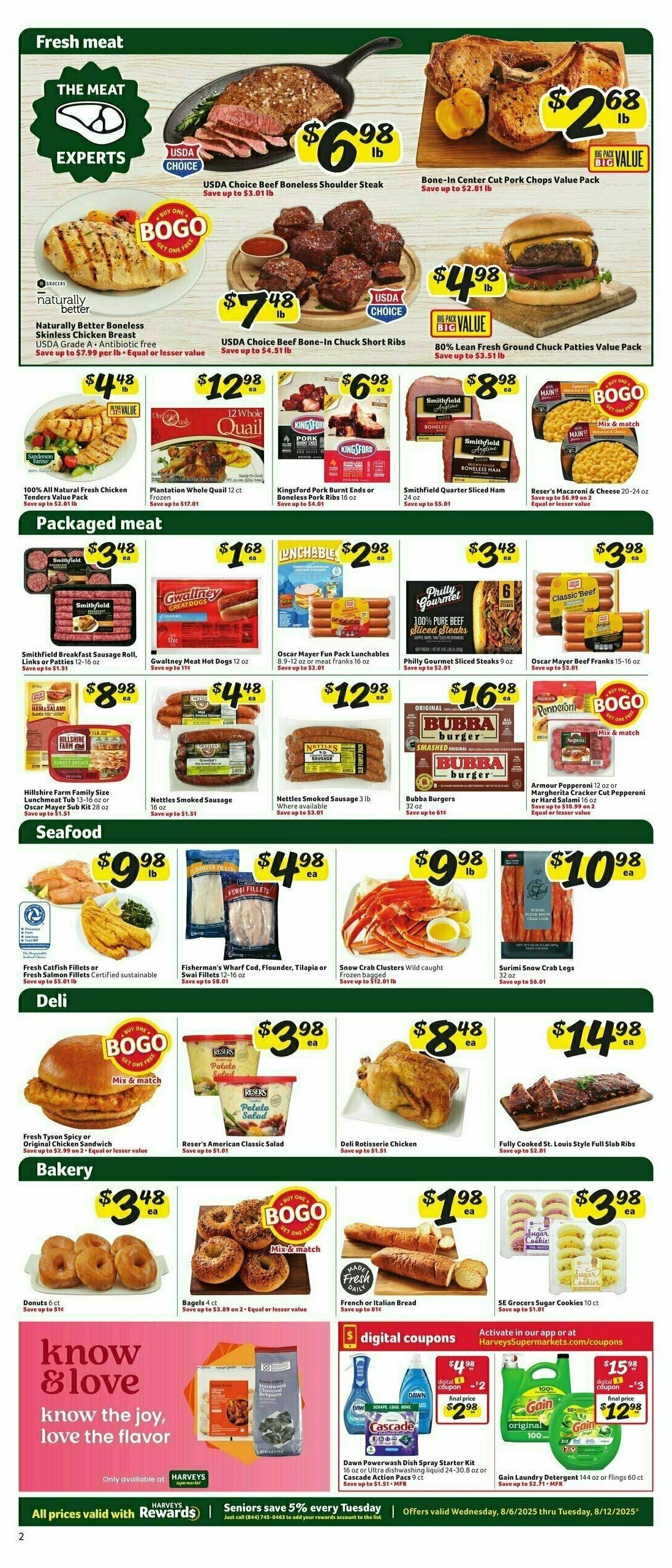 Harveys Supermarkets Weekly Ad from August 6