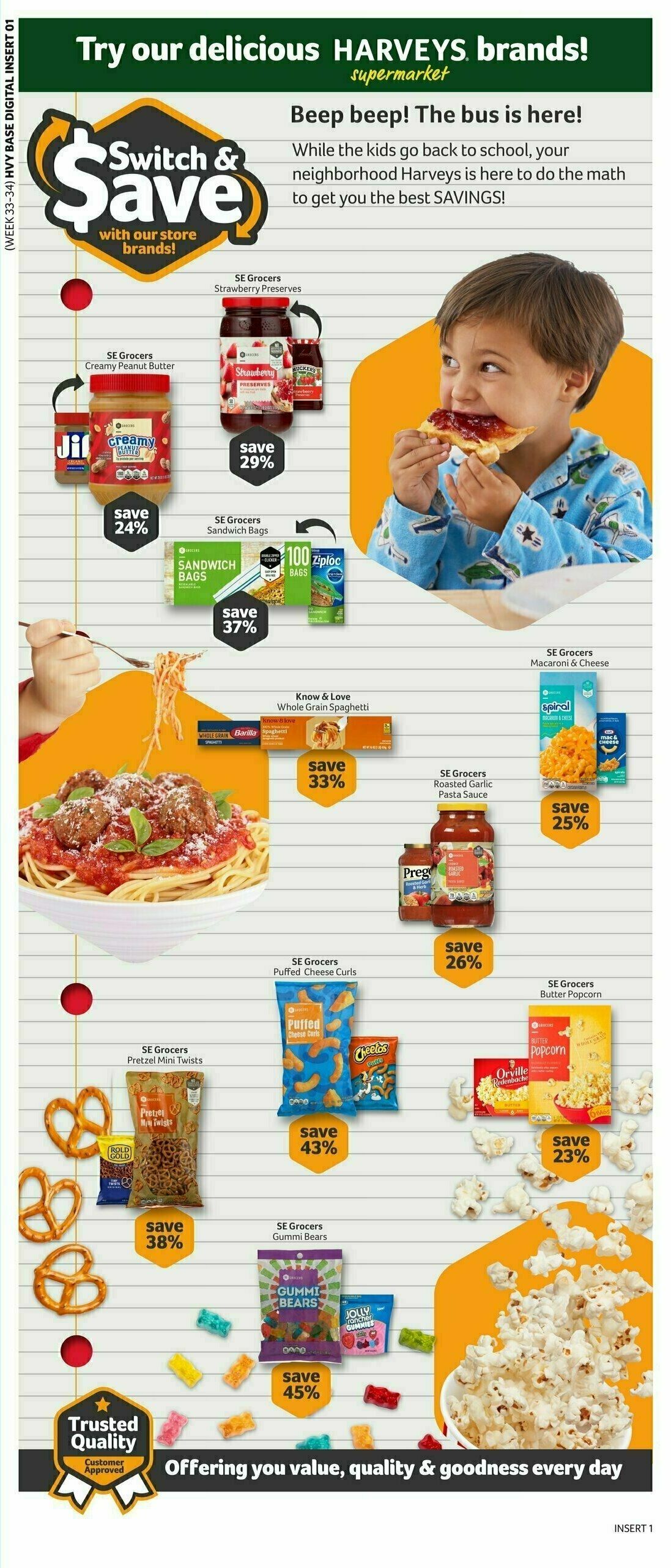 Harveys Supermarkets Weekly Ad from August 6