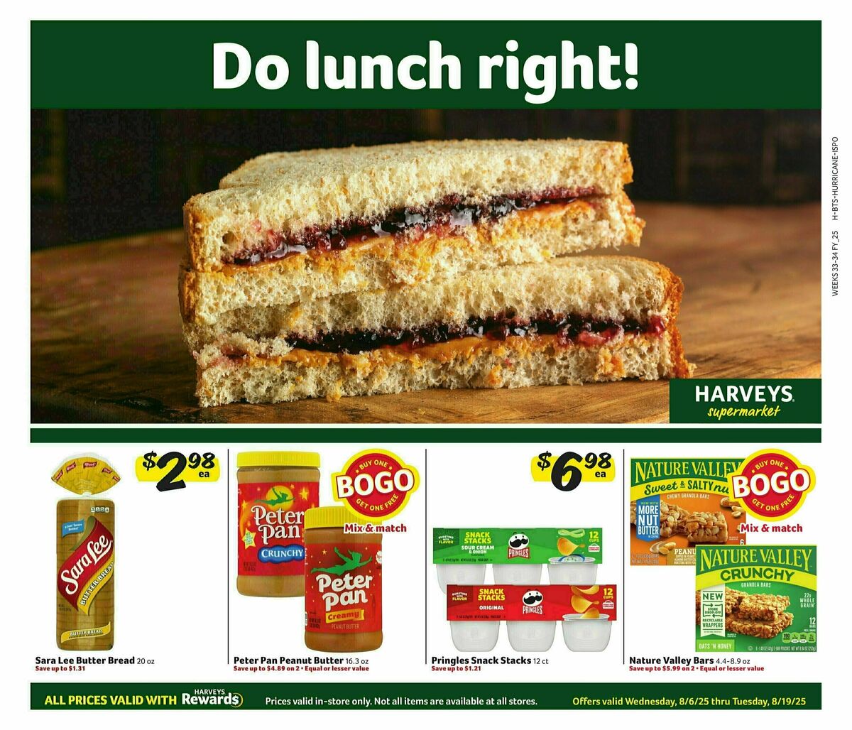 Harveys Supermarkets Weekly Ad from August 6