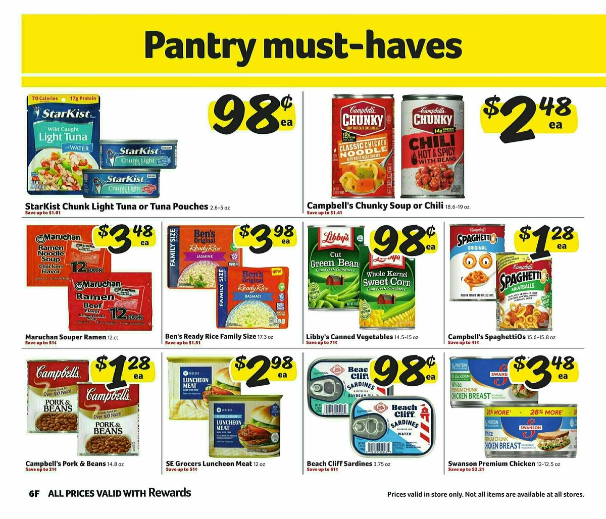 Harveys Supermarkets Weekly Ad from August 6