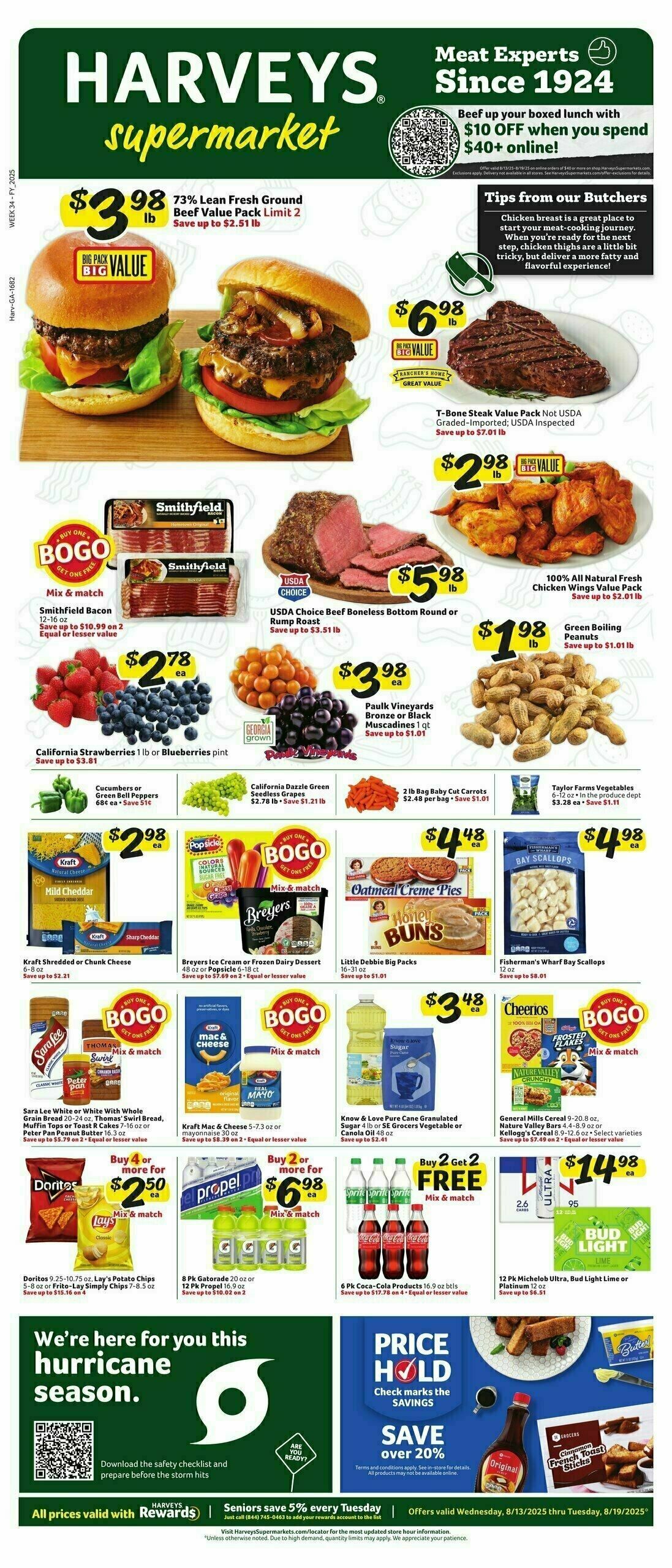 Harveys Supermarkets Weekly Ad from August 13