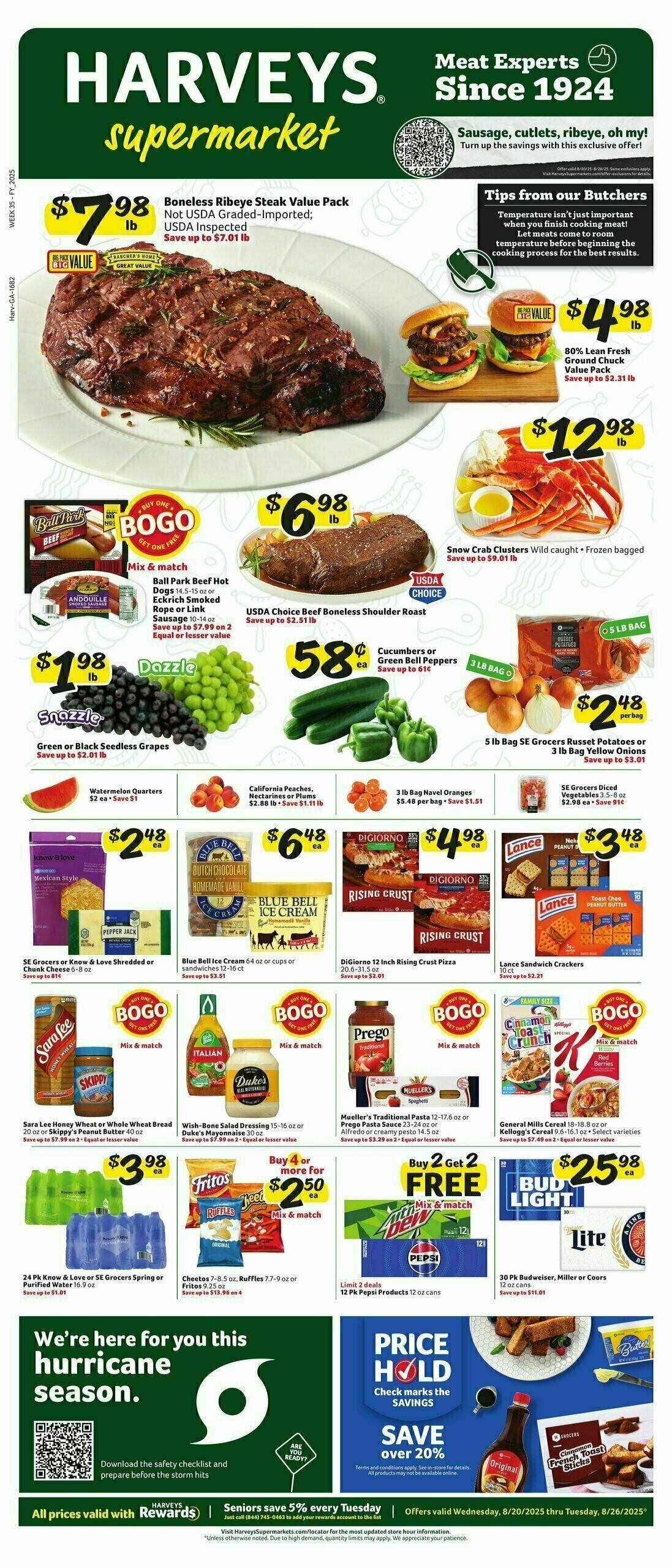 Harveys Supermarkets Weekly Ad from August 20