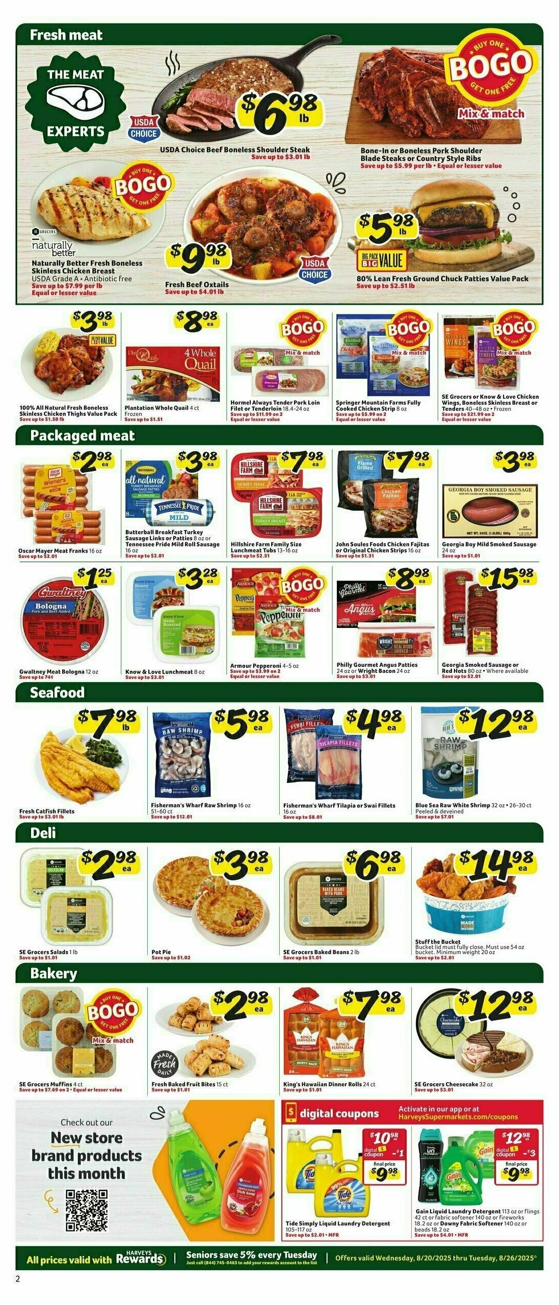 Harveys Supermarkets Weekly Ad from August 20